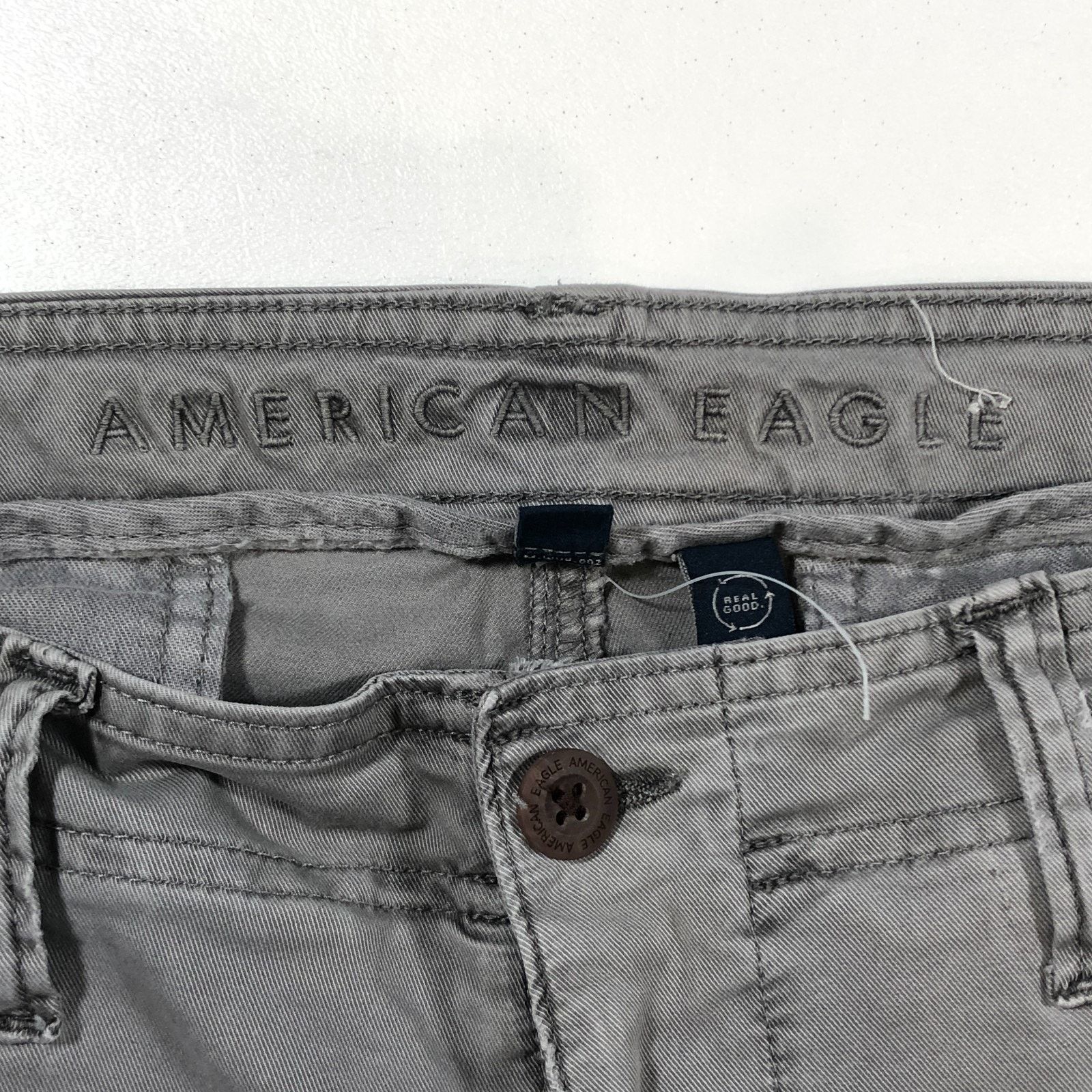 American Eagle Outfitters American Eagle Slim Lived In Cargo Utility Pants Light Grey Size US 36 / EU 52 - 4 Thumbnail