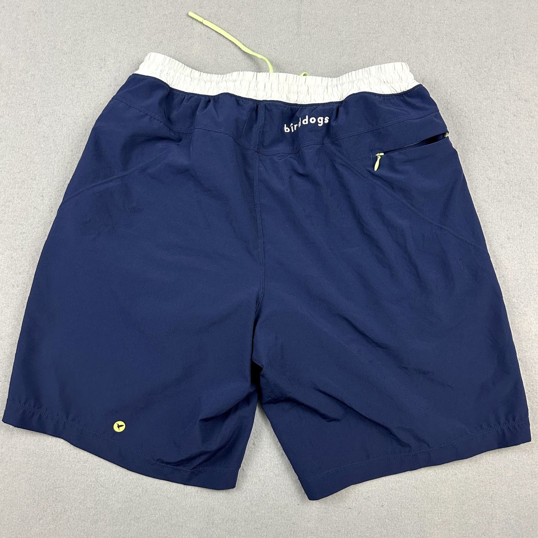 Vintage Birddogs Shorts Men Large Blue Lined Athletic Drawstring Zip Pockets Elastic L Size US 33 - 4 Thumbnail