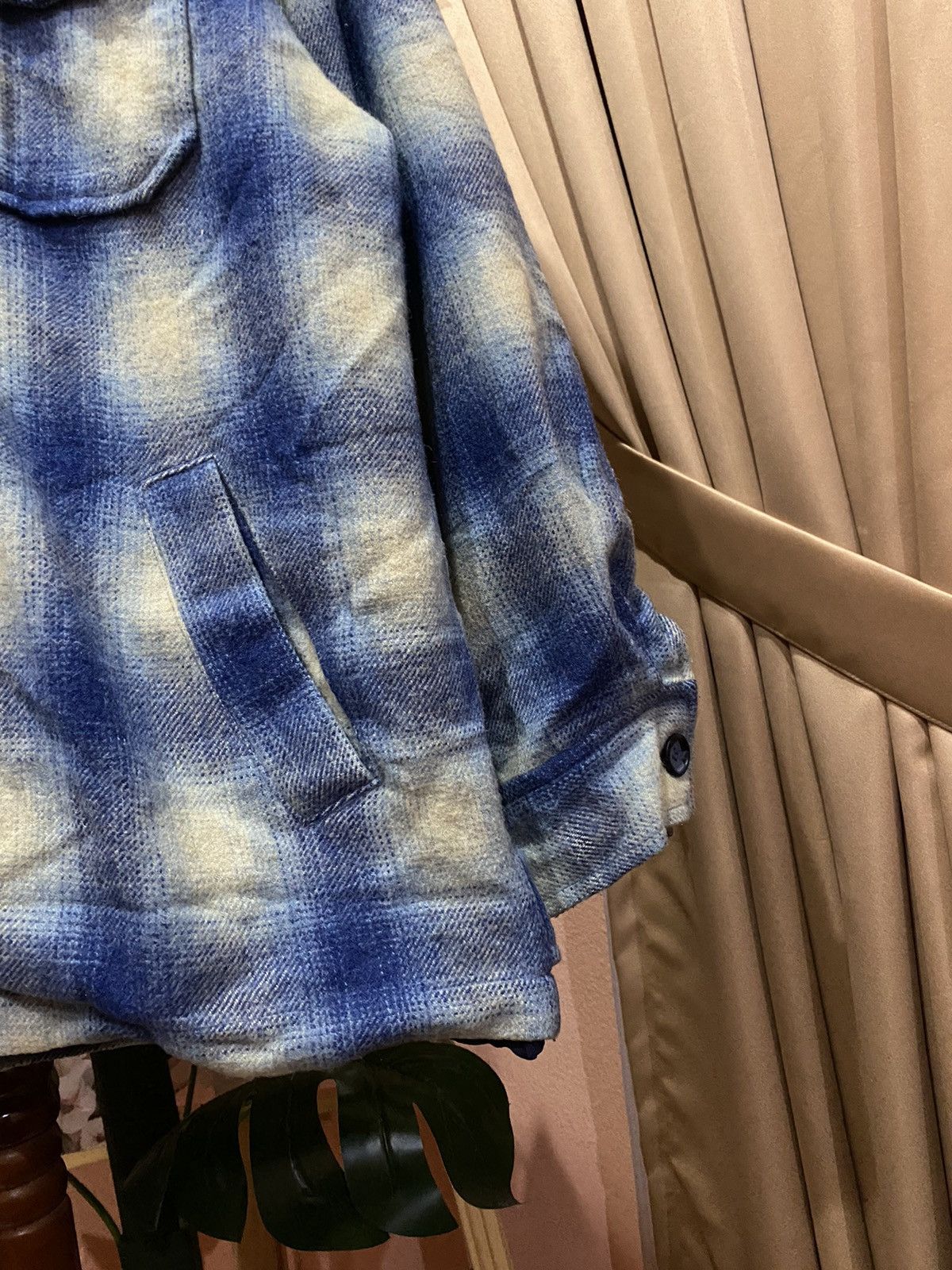 Japanese Brand Belle Paule Vintage Blue Plaid Wool Jacket - Retro Zip-Up Size US M / EU 48-50 / 2 - 6 Thumbnail