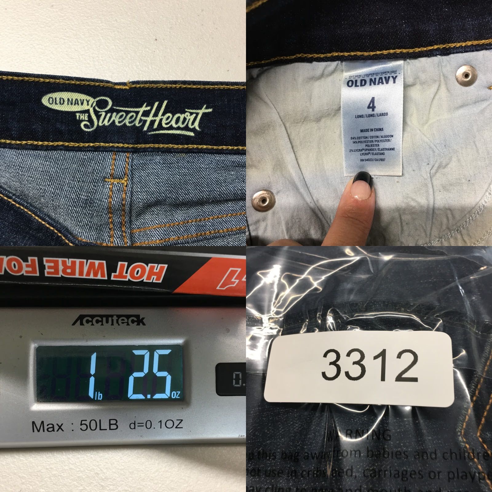 Old Navy Old Navy The Sweet Heart Skinny Jeans Womens 4 Long Blue Dark Wash 5 Pockets Size 27" / US 4 / IT 40 - 9 Thumbnail