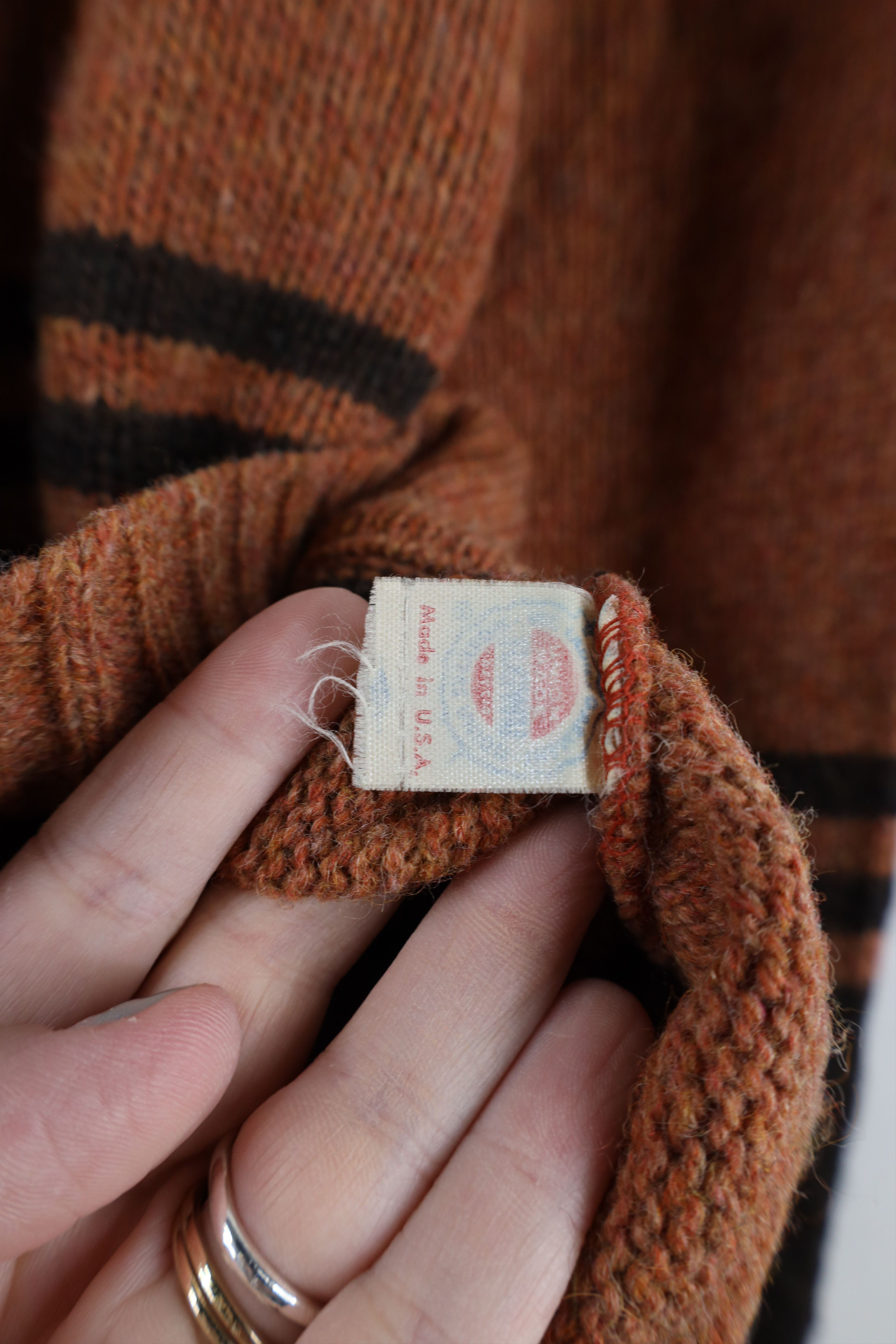 Vintage Vintage 70s Streetwear Wool Blend Knit Striped Sweater USA Size US M / EU 48-50 / 2 - 6 Thumbnail