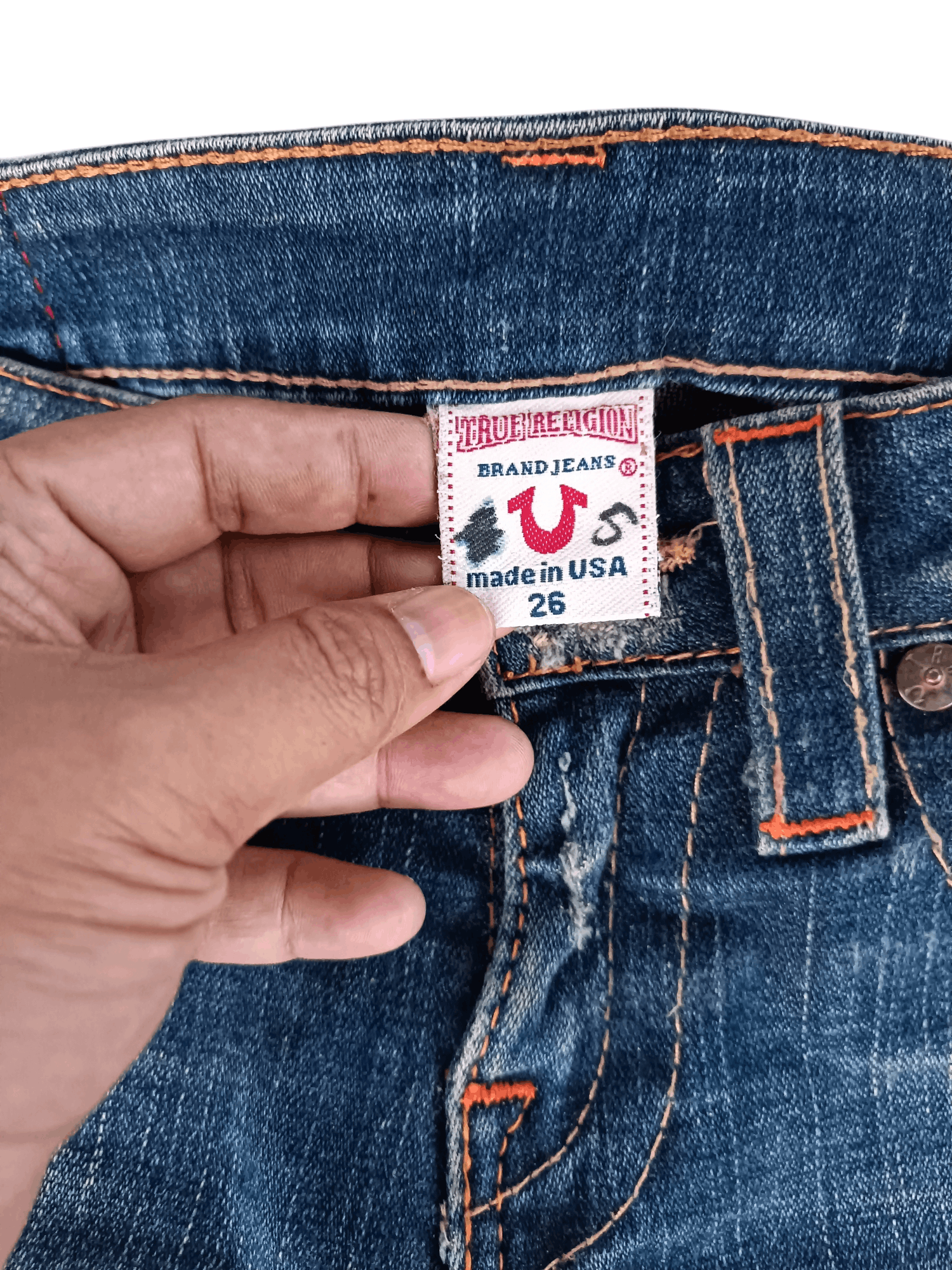 True Religion × Vintage True Religion ひ Joey Flare Distressed Unisex Jeans Size US 28 / EU 44 - 7 Thumbnail
