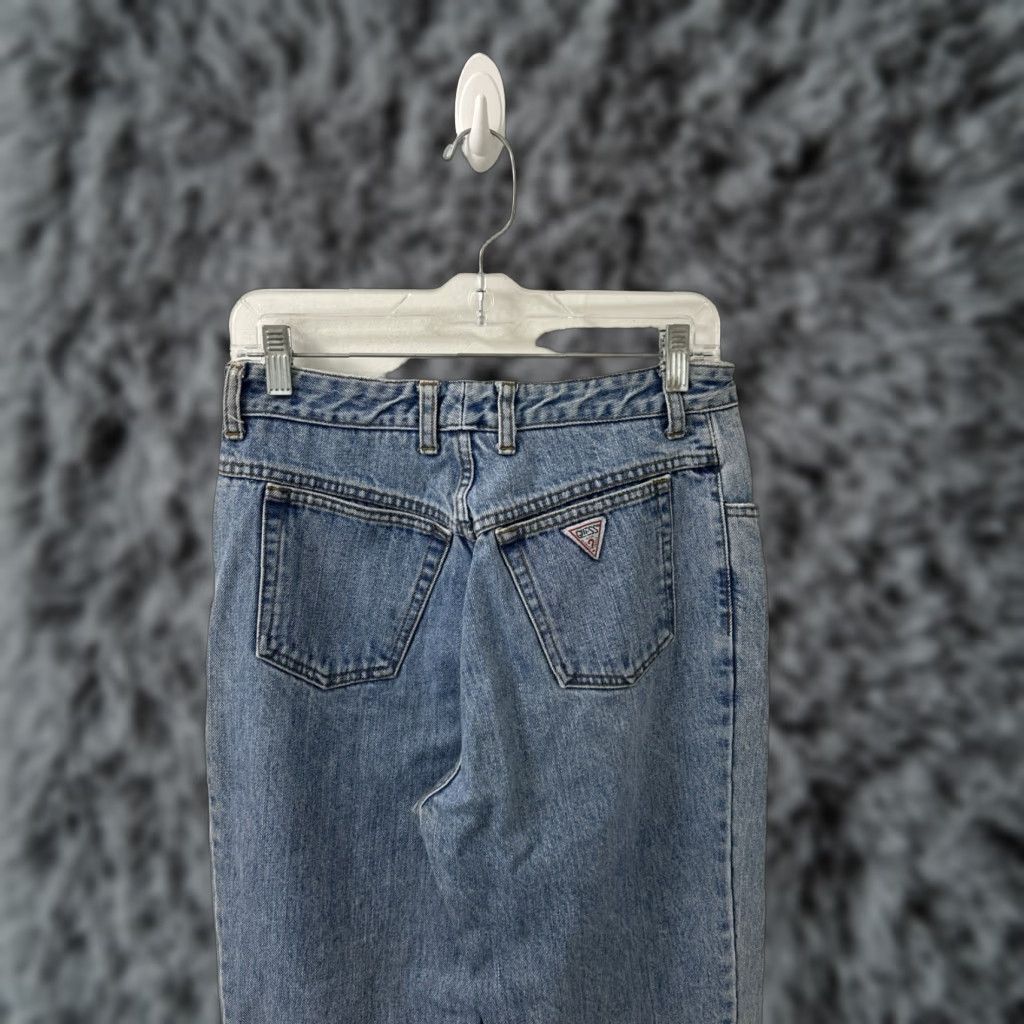 Guess VINTAGE GUESS Jeans Womens 29x27 Blue Made In USA Tapered Ankle Zip Mens? Size 29" - 1 Thumbnail