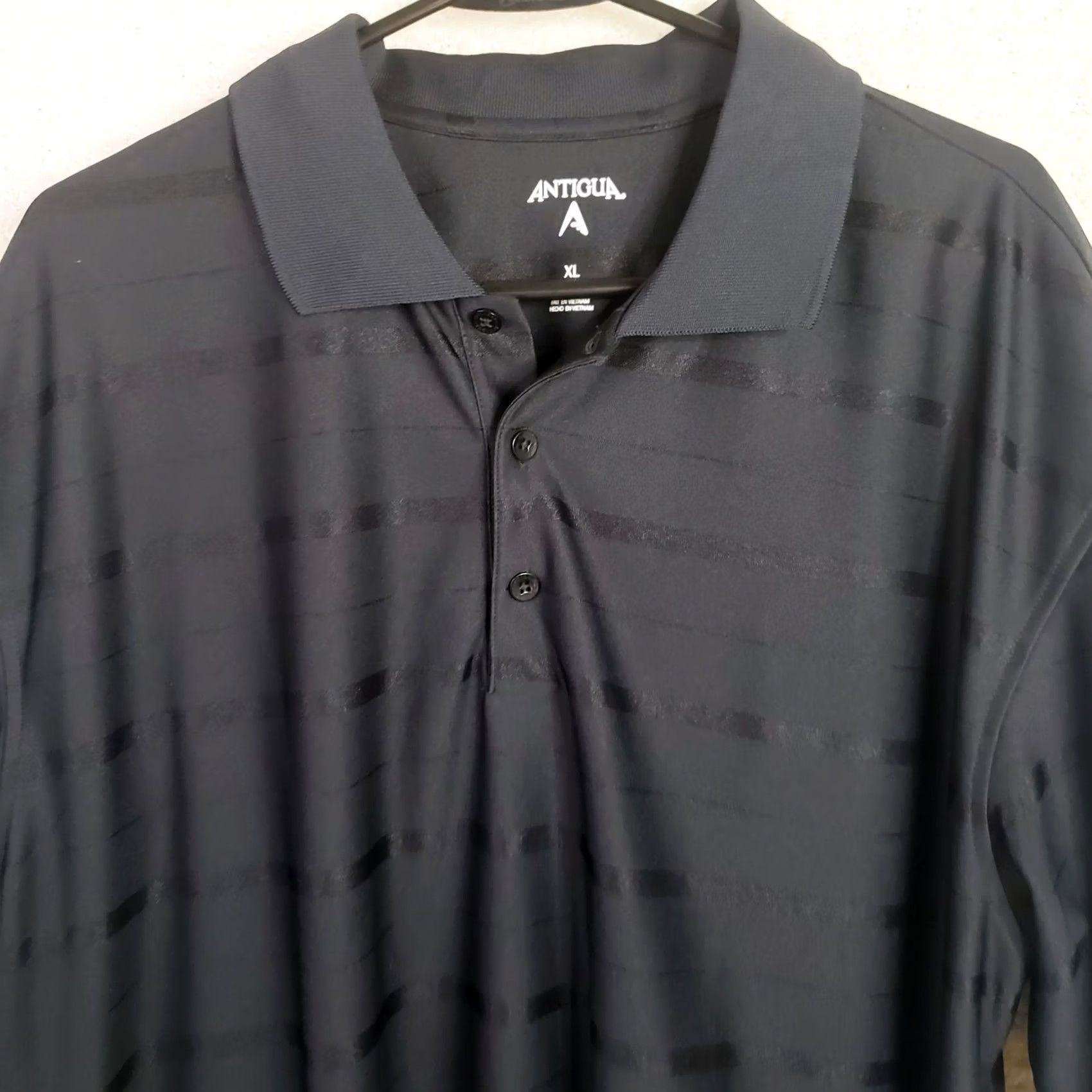 Vintage Antigua Polo Shirt Men's Size XL Black Athletic Short Sleeve Stripes Trim Size US XL / EU 56 / 4 - 3 Thumbnail
