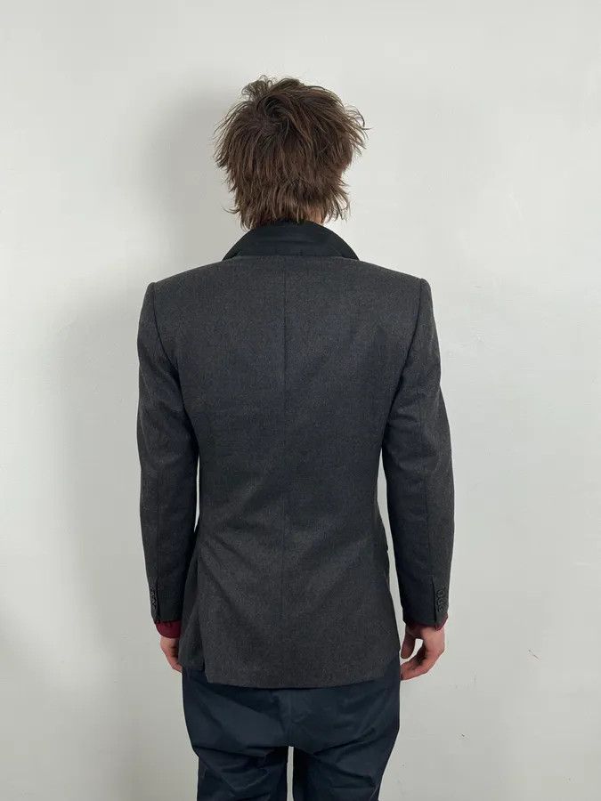 Burberry 1990s Burberry Grey Wool Blazer Jacket Size 40R - 3 Thumbnail