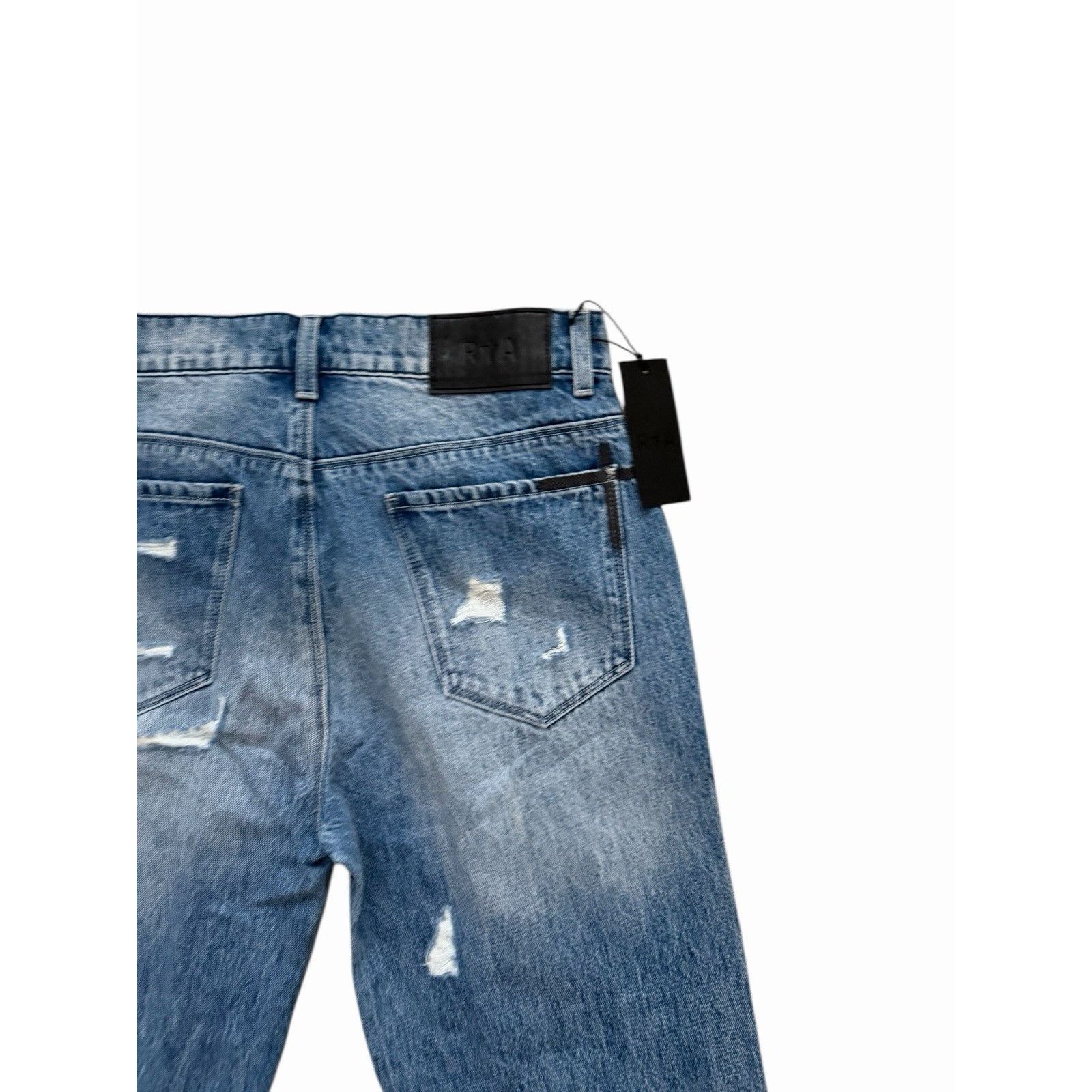 Rta RtA Mens Jonas Distressed Straight Jeans Blue Size 31/32 Size US 31 - 5 Thumbnail