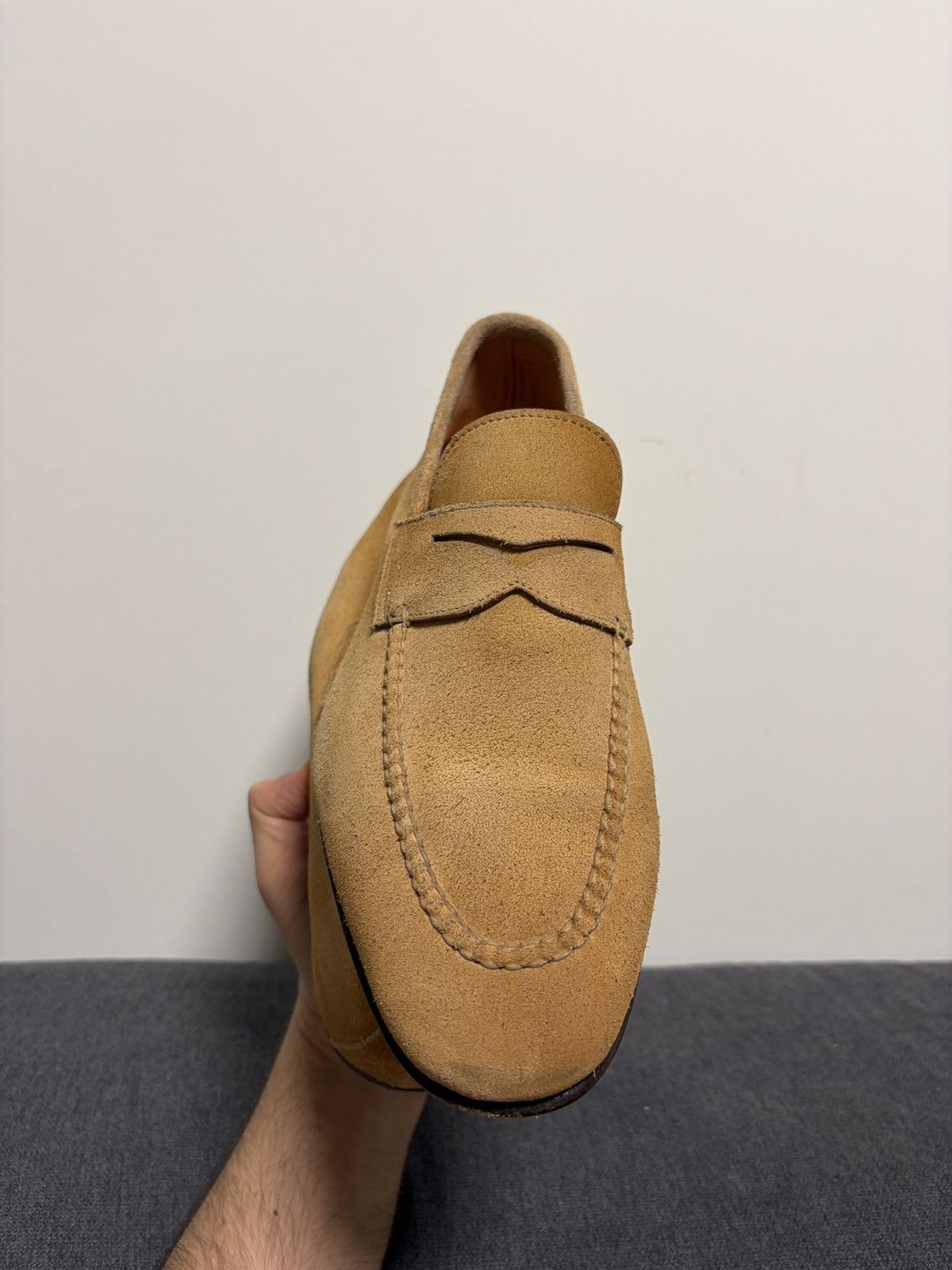 Santoni Santoni Suede Beige Loafers Size US 6.5 / EU 39-40 - 18 Thumbnail