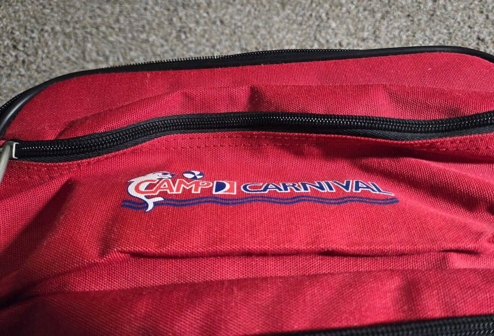 Designer 3 Piece Red And Blue Camp Carnival Luggae Set Wheels Size ONE SIZE - 3 Thumbnail