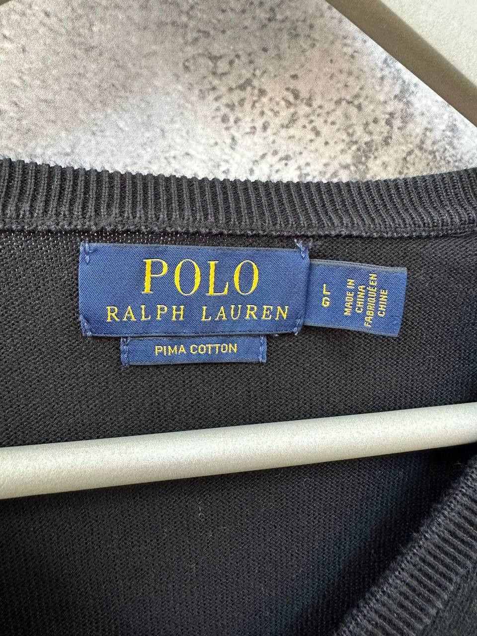 Polo Ralph Lauren Polo Ralph Lauren V-Neck Pima Cotton Sweater Black Jumper Size US L / EU 52-54 / 3 - 10 Thumbnail