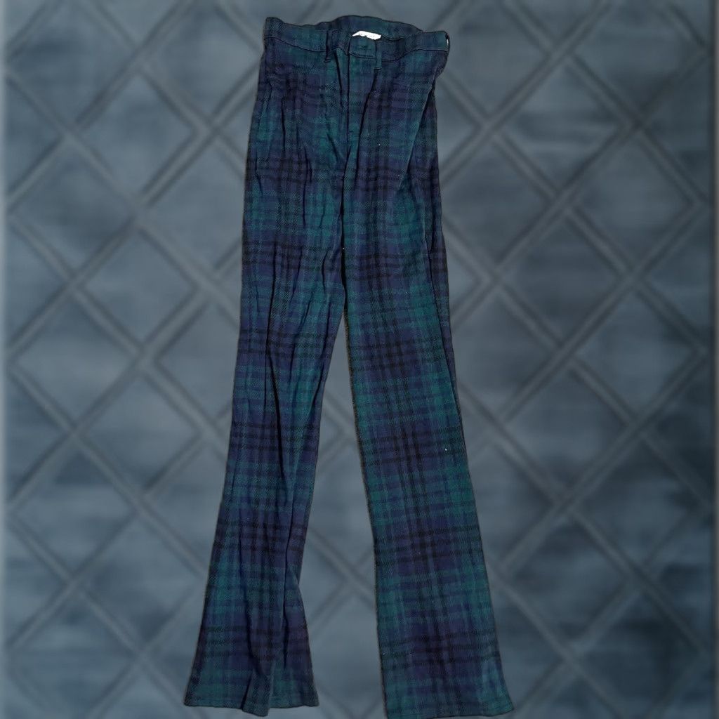 American Eagle Outfitters American Eagle Outfitters Womens Pant Size 4L Soft Polyester Comfort Green Plaid Size 27" / US 4 / IT 40 - 1 Thumbnail