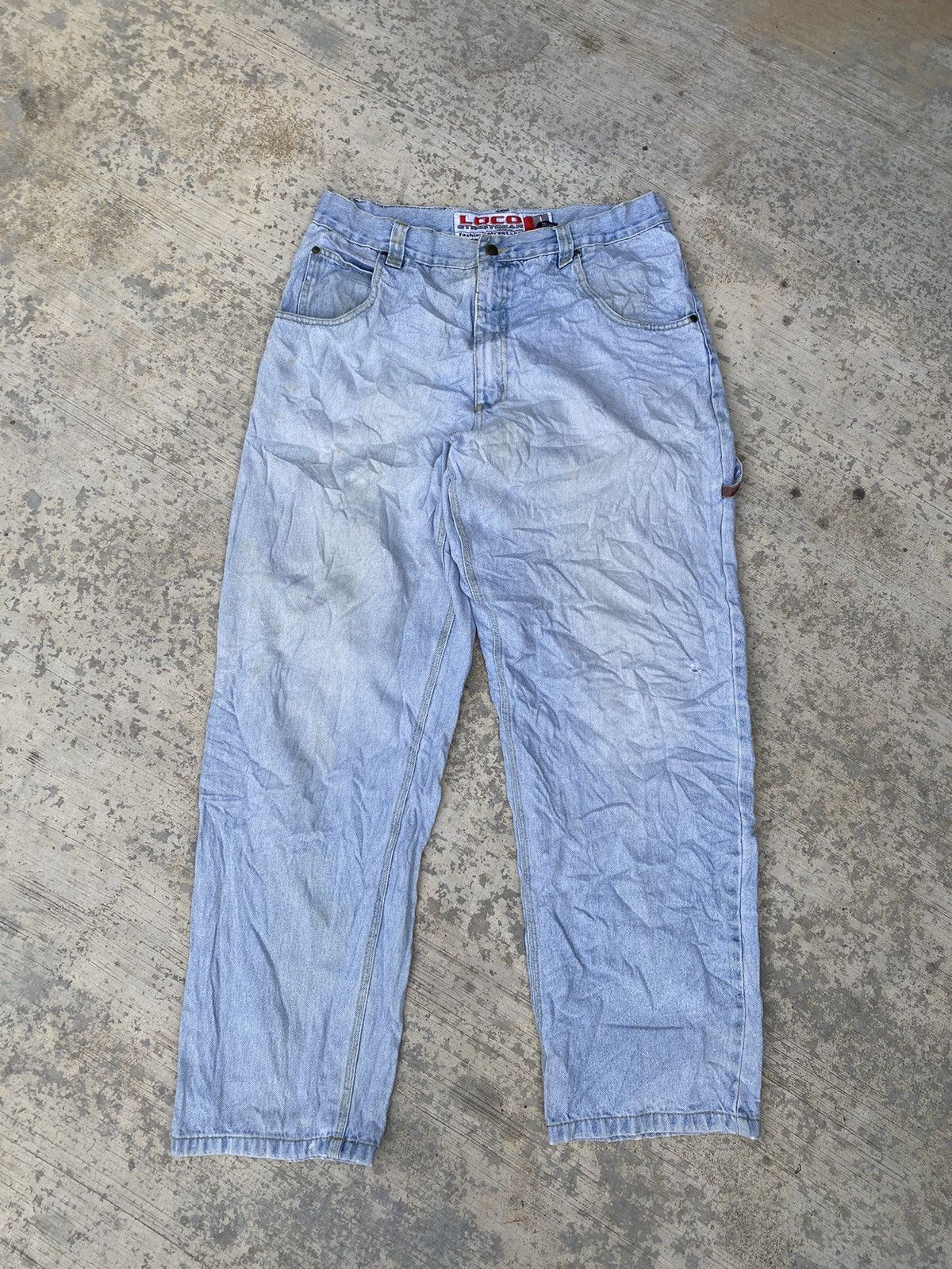 Japanese Brand Loco streetwear baggy carpenter denim Size US 35 - 1 Thumbnail