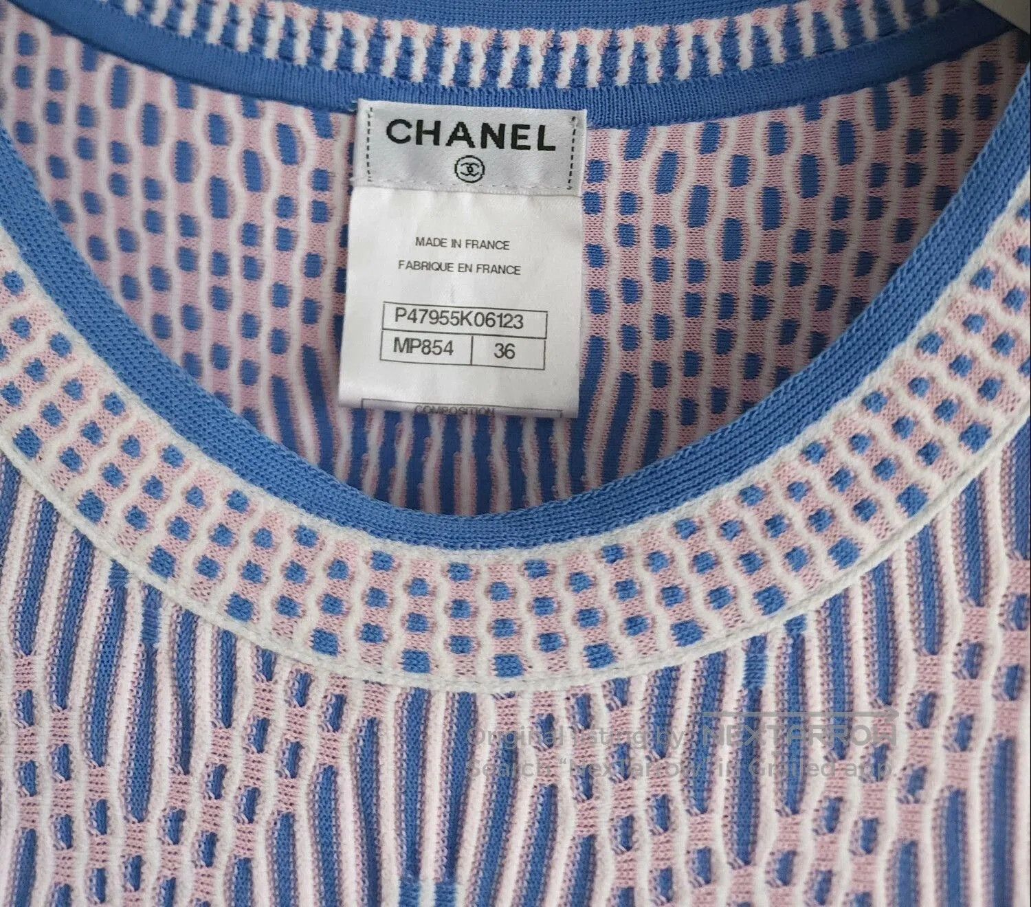 Chanel chanel blue and white striped knit top. Size US S / EU 44-46 / 1 - 3 Thumbnail