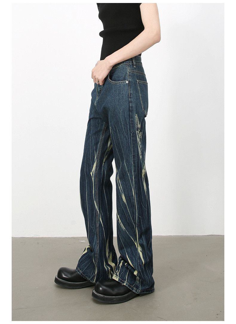Japanese Brand American hip-hop men's vintage straight tie-dye flared jeans Size US 32 / EU 48 - 2 Thumbnail