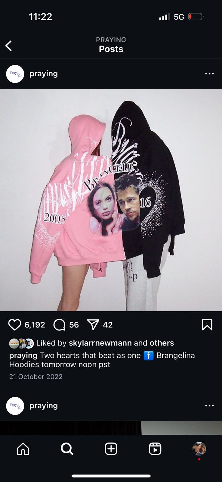 Praying Brangelina hoodie Size US M / EU 48-50 / 2 - 7 Thumbnail
