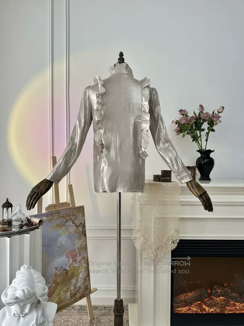 Gucci Gucci Ruffled shiny satin shirt Size S / US 4 / IT 40 - 6 Thumbnail