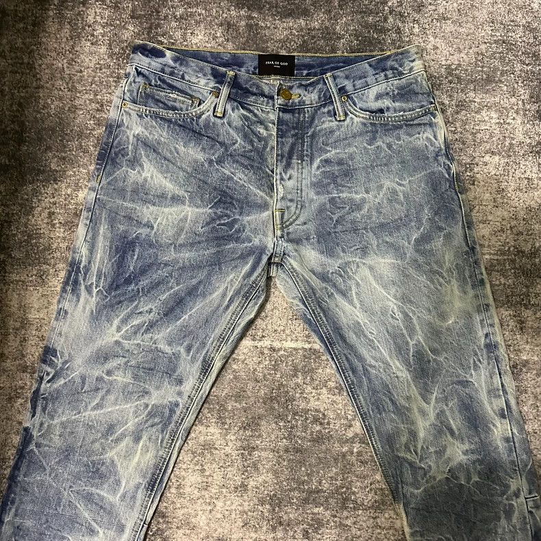 Fear of God Fear of God Blue water corrugated jeans Size US 34 / EU 50 - 2 Thumbnail