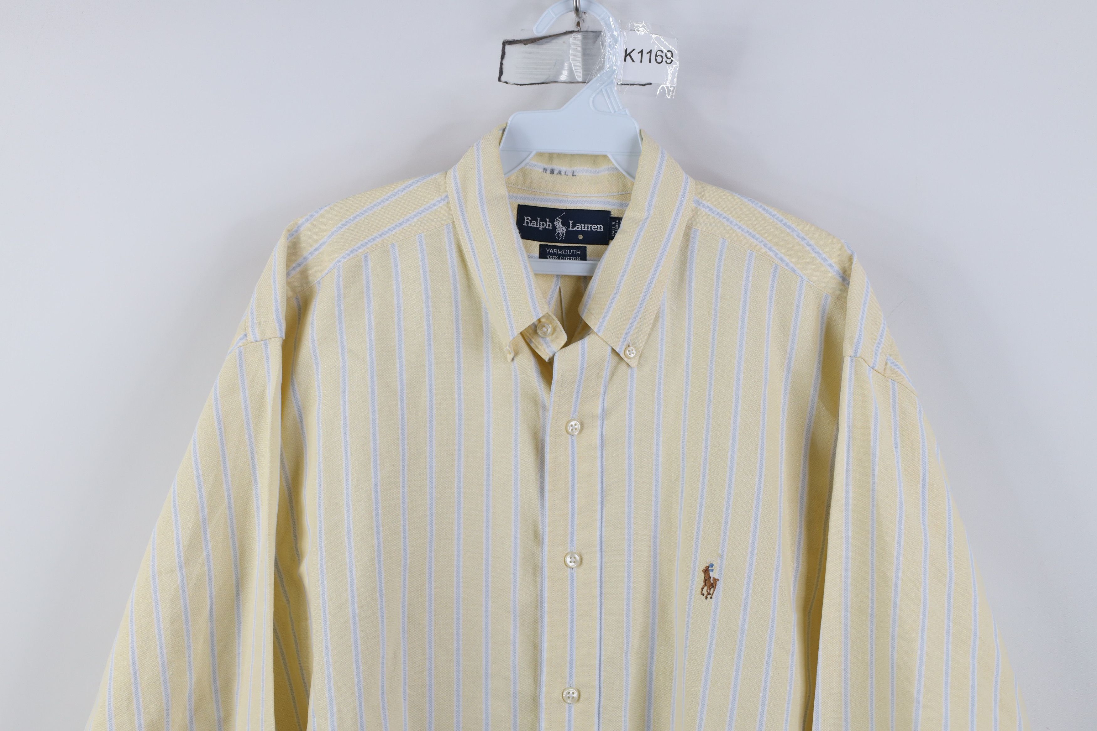 Polo Ralph Lauren Vintage 90s Ralph Lauren Oxford Button Down Shirt Cotton Size US M / EU 48-50 / 2 - 2 Thumbnail