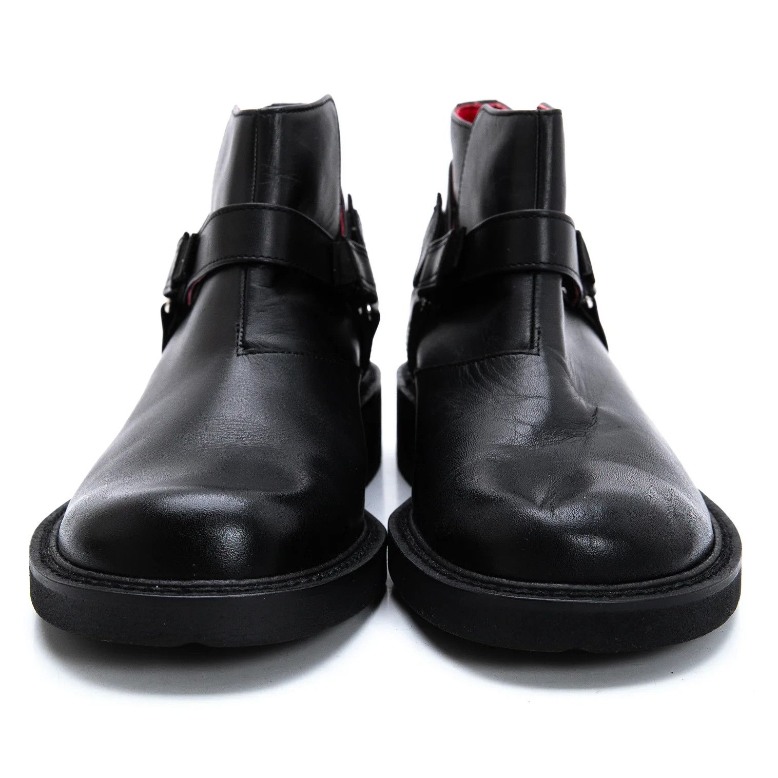 Jean Paul Gaultier Leather Ring Belt Short Boots in Black Size 25 Size US 7 / EU 40 - 4 Thumbnail