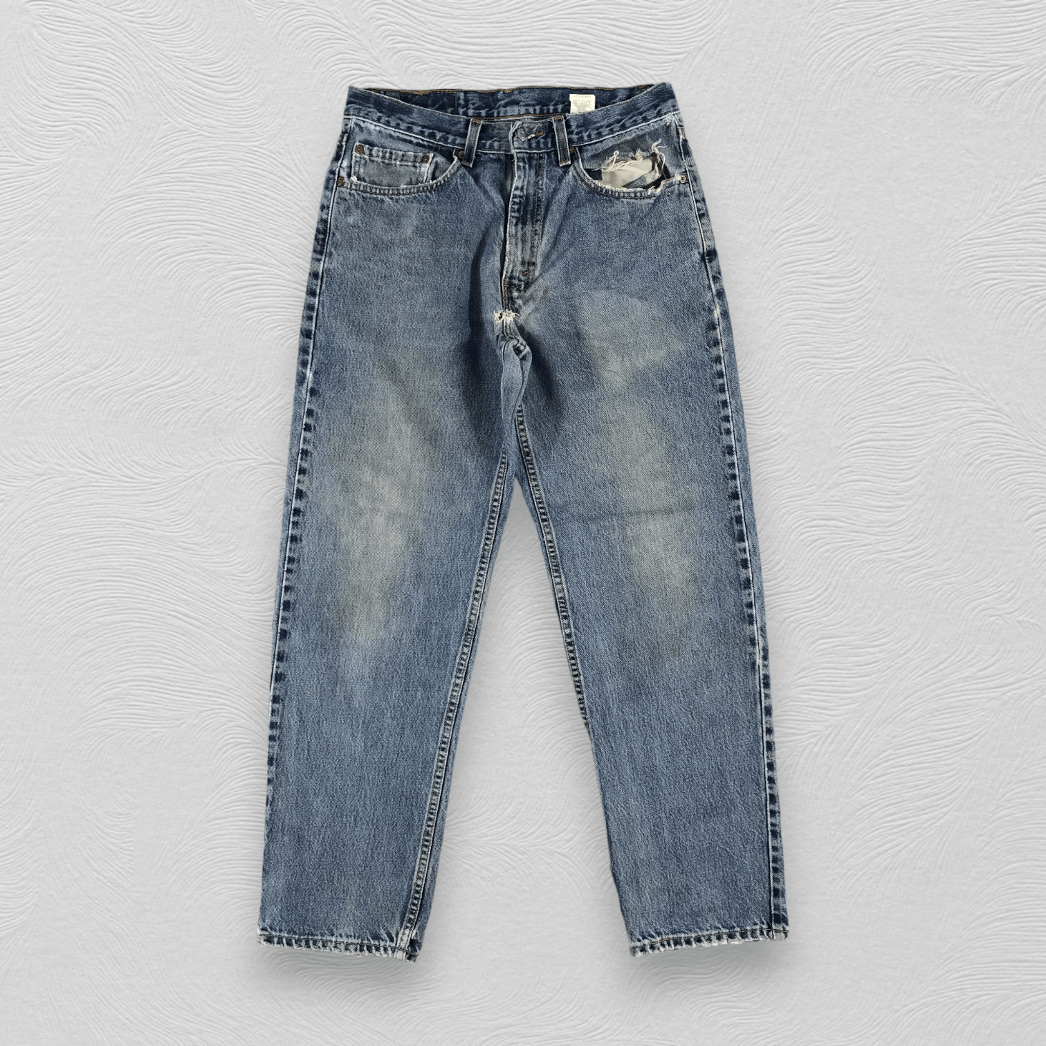 Levi's Vintage Levis 550 Jeans Distress Faded Blue Denim KJ865 Size US 31 - 1 Thumbnail
