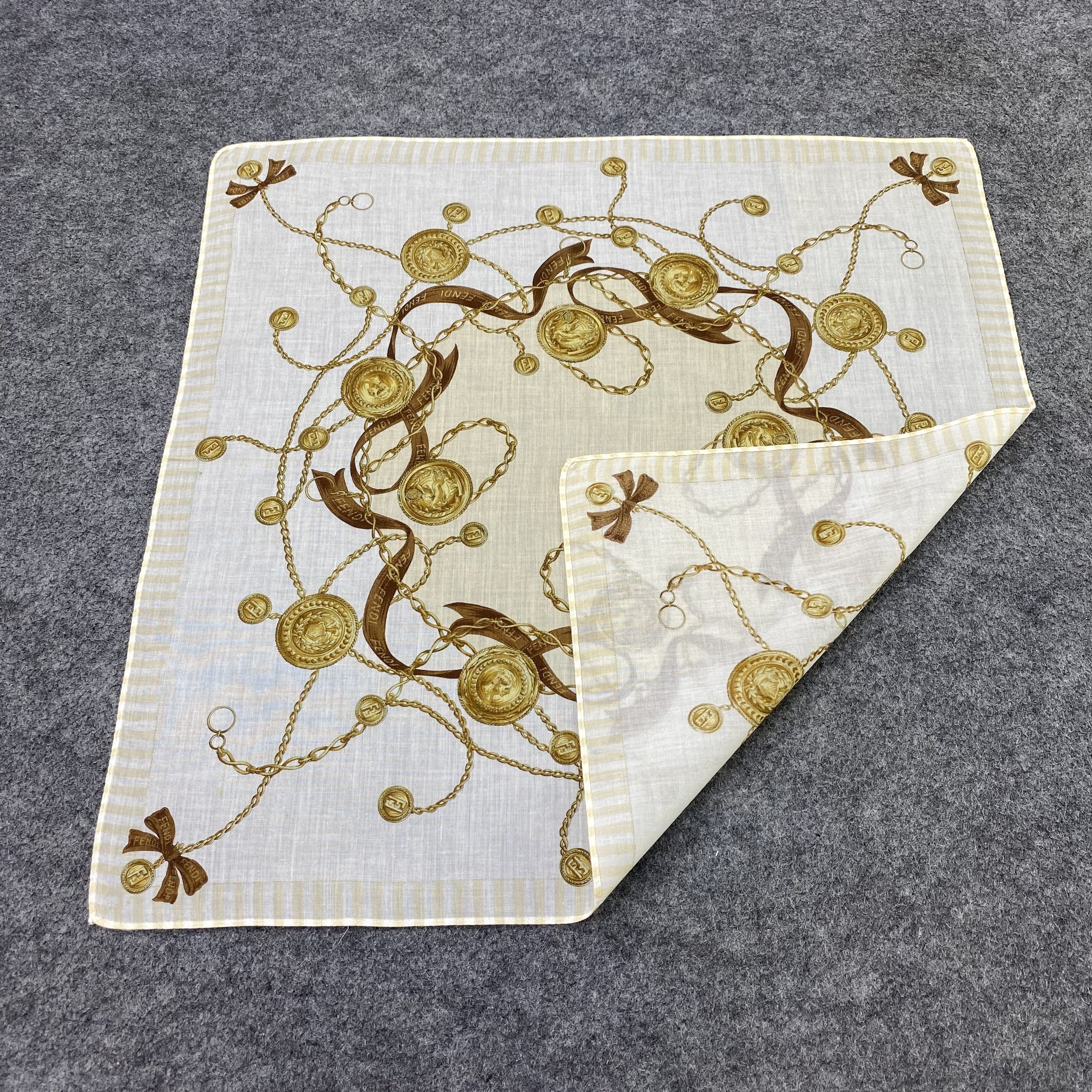 Fendi Fendi Handkerchief Neckerchief Bandana-B2066 Size ONE SIZE - 5 Thumbnail
