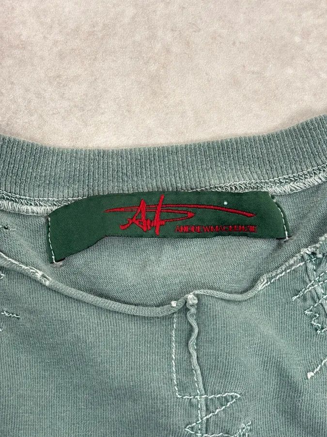 Andrew Mackenzie 2000s Andrew Mackenzie Khaki Reworked Sweater Size US S / EU 44-46 / 1 - 10 Thumbnail