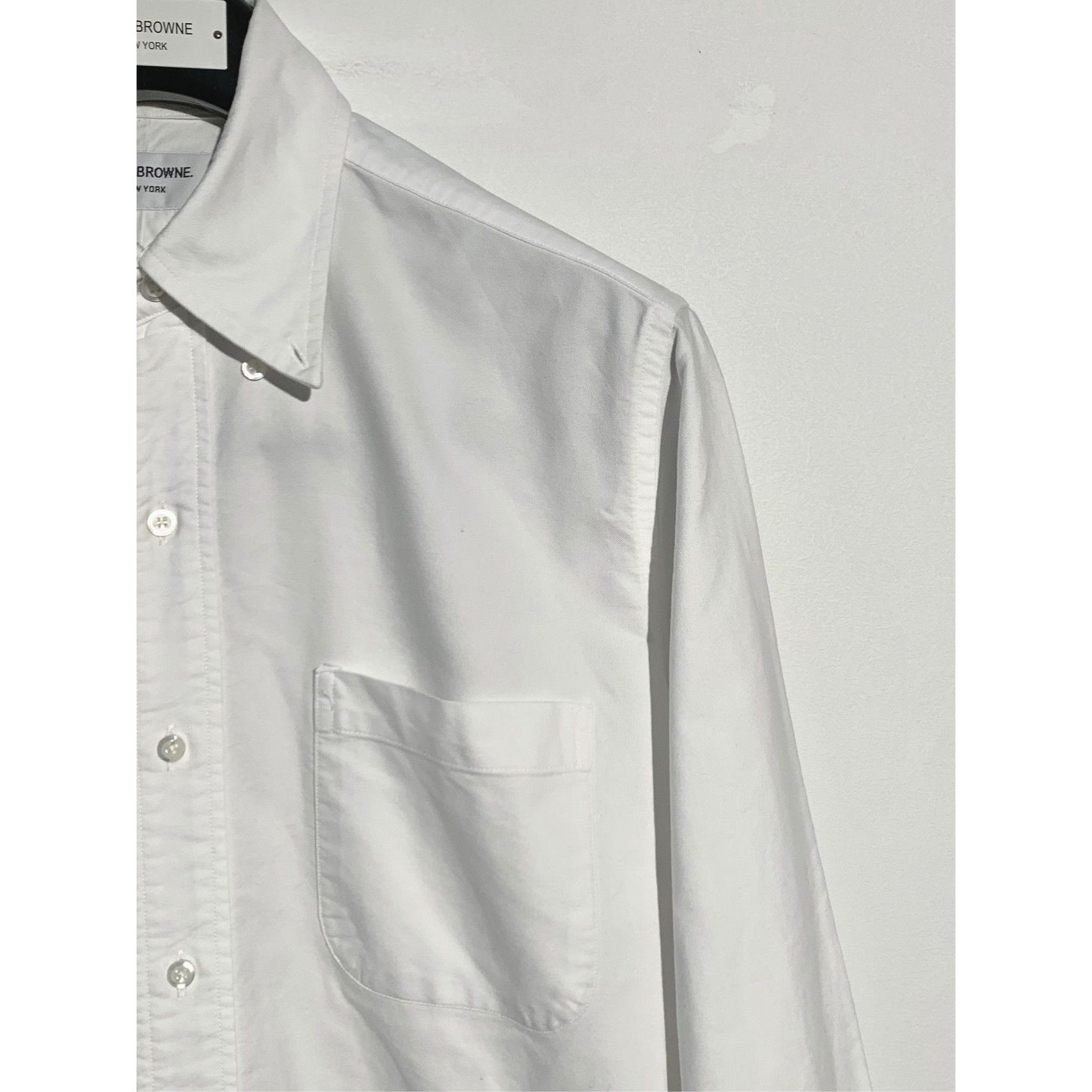 Thom Browne Thom Browne White Button-Down Long-Sleeve Shirt (Size 3) Size US S / EU 44-46 / 1 - 6 Thumbnail