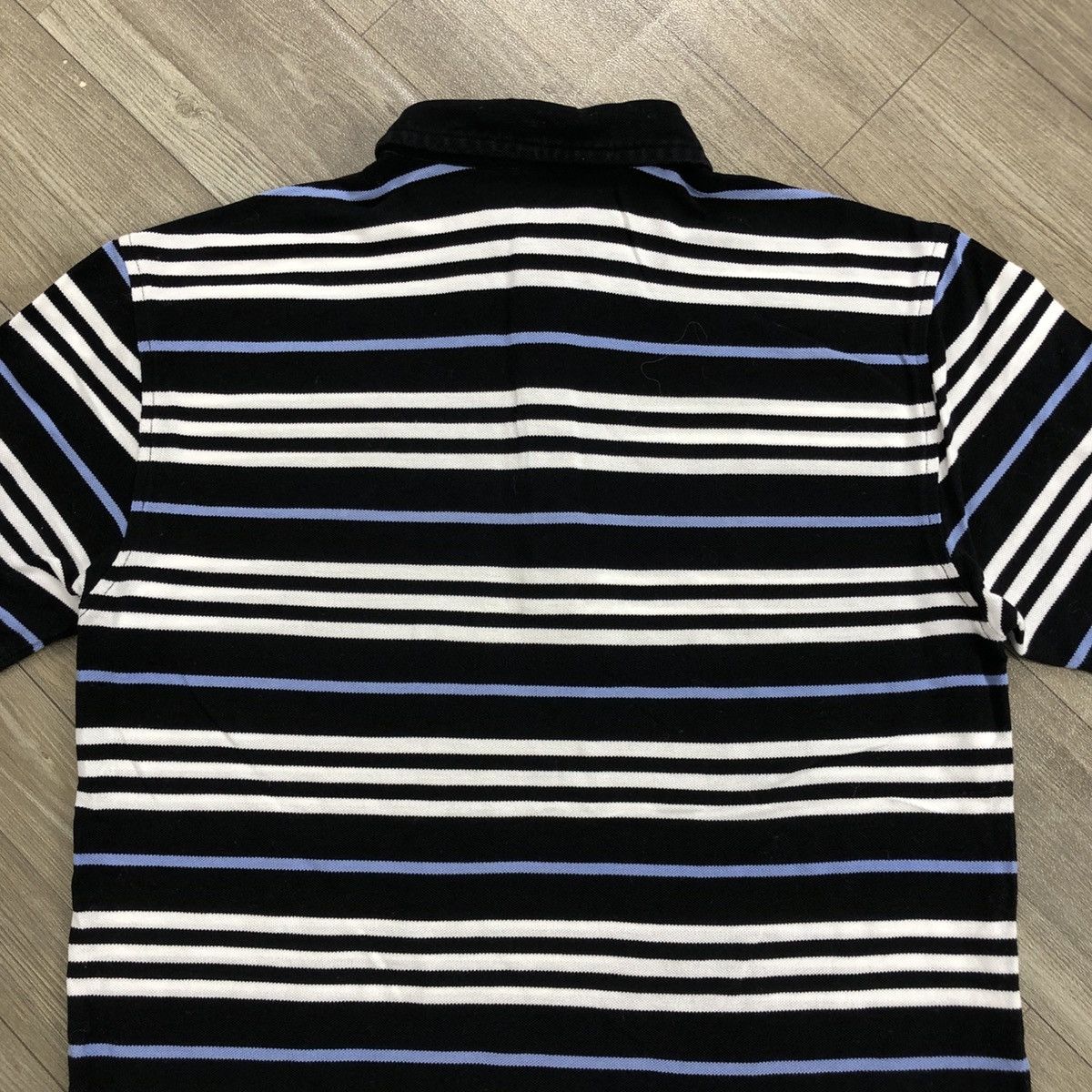 Burberry × Designer × Vintage Vintage Burberry London Black Label Striped Polo Shirt Size US M / EU 48-50 / 2 - 11 Thumbnail