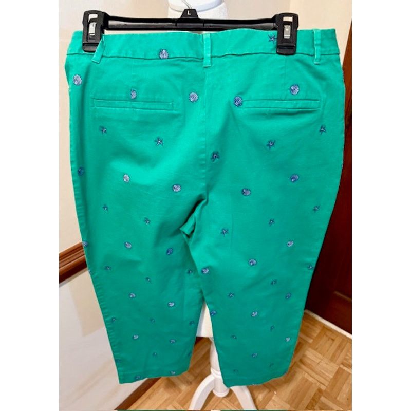 Talbots Talbots Embroidered Ankle Pants – Size 8 – Coastal Shell Size 30" / US 8 / IT 44 - 9 Thumbnail