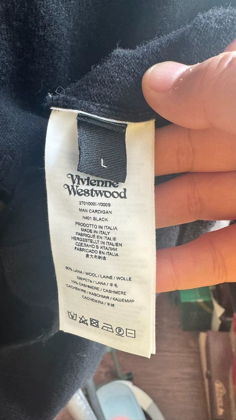 Vivienne Westwood Vivienne Westwood Saturn logo V-neck sweater Size L / US 10 / IT 46 - 5 Thumbnail