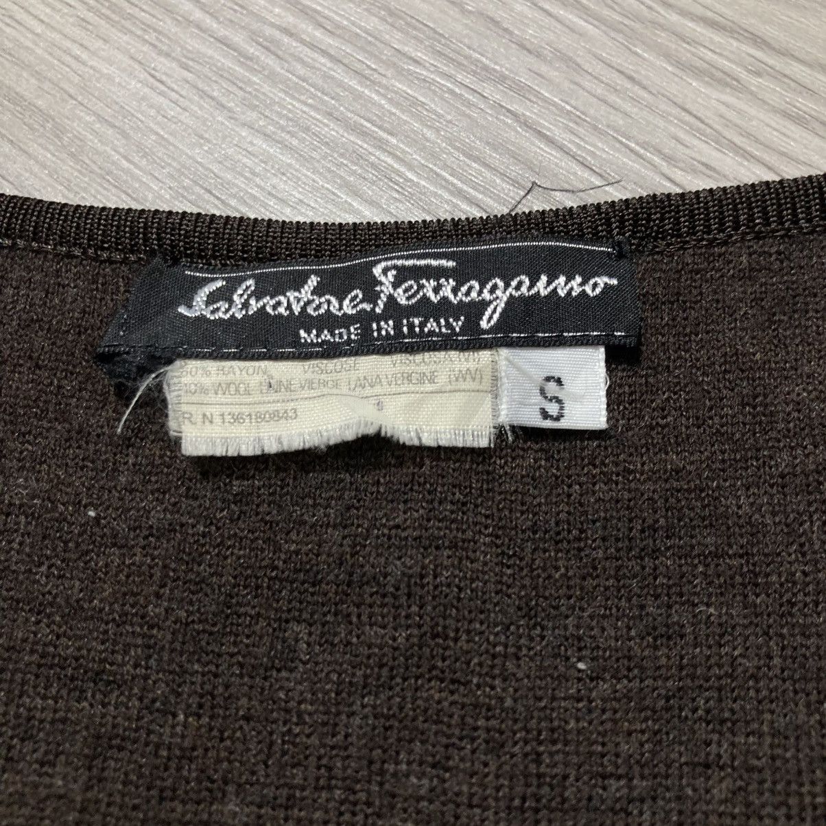 Salvatore Ferragamo 🇮🇹 Salvatore Ferragamo Tank Top Brown Made In Italy Luxury Size US XS / EU 42 / 0 - 12 Thumbnail