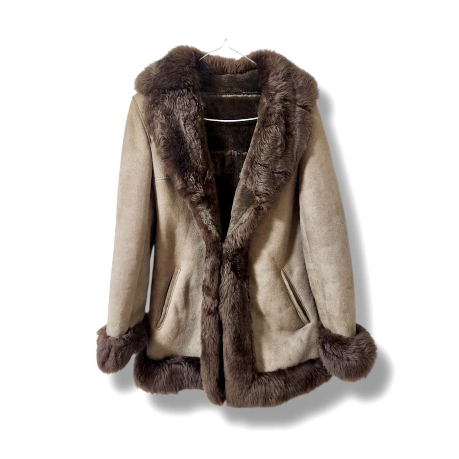 Other Real fur and leather / suede vintage penny lane jacket coat Size XS / US 0-2 / IT 36-38 - 1 Thumbnail