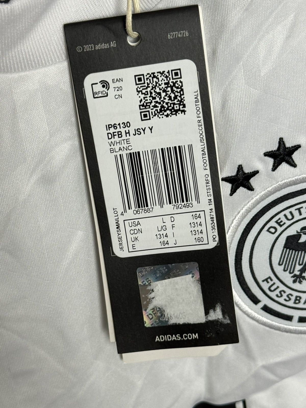 Adidas KIDS New Germany 2024 Home Musiala Football Jersey T-Shirt Size US XS / EU 42 / 0 - 10 Thumbnail