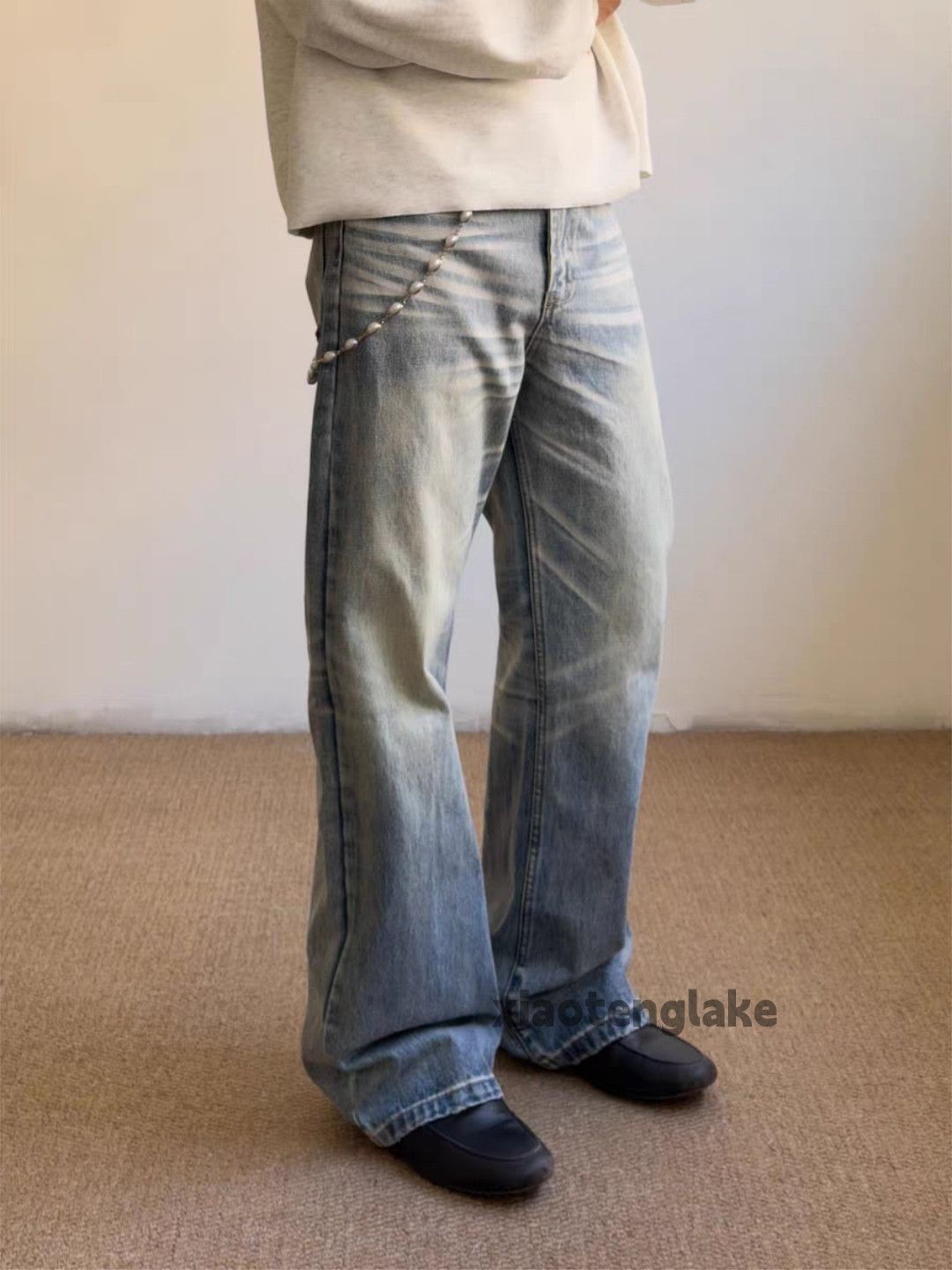Jean ltx vintage loose baggy wide Leg flared cleanfit jeans Size US 32 / EU 48 - 3 Thumbnail