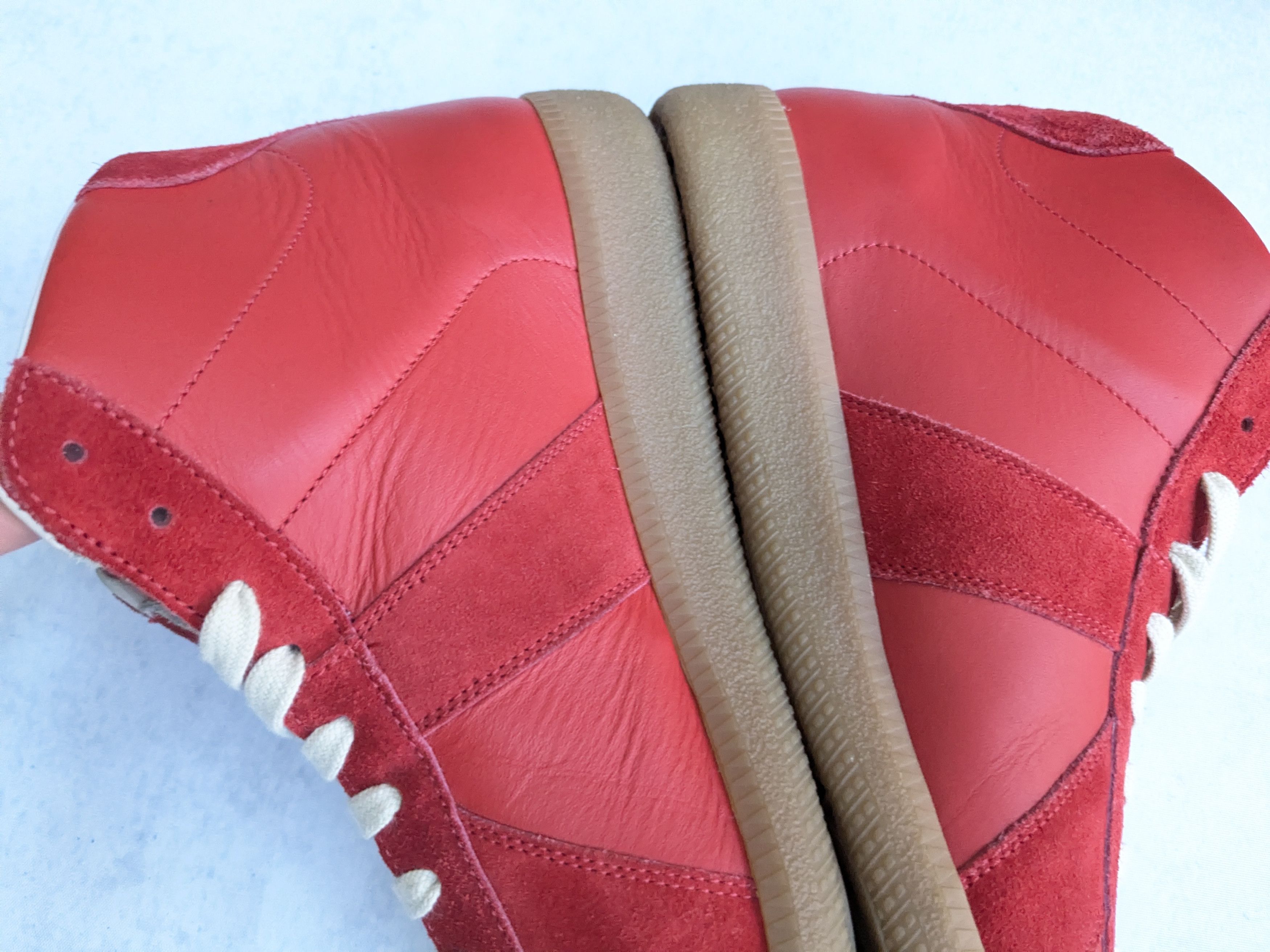 Maison Margiela Maison Margiela GAT Replica Red 10 43 Suede Leather High Size US 10 / EU 43 - 13 Thumbnail