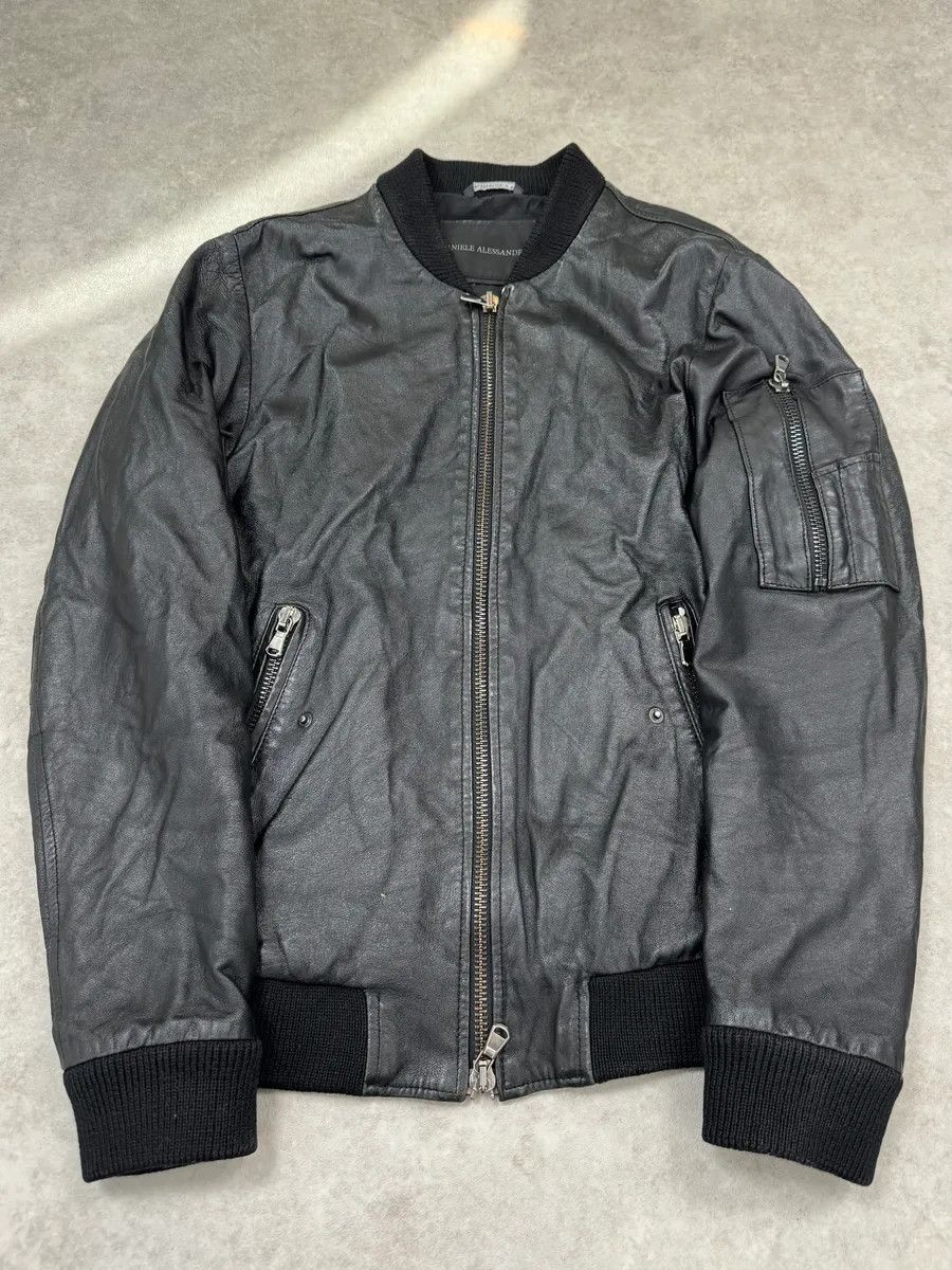 Daniele Alessandrini Daniele Alessandrini Black Bomber Leather Jacket Size US S / EU 44-46 / 1 - 4 Thumbnail