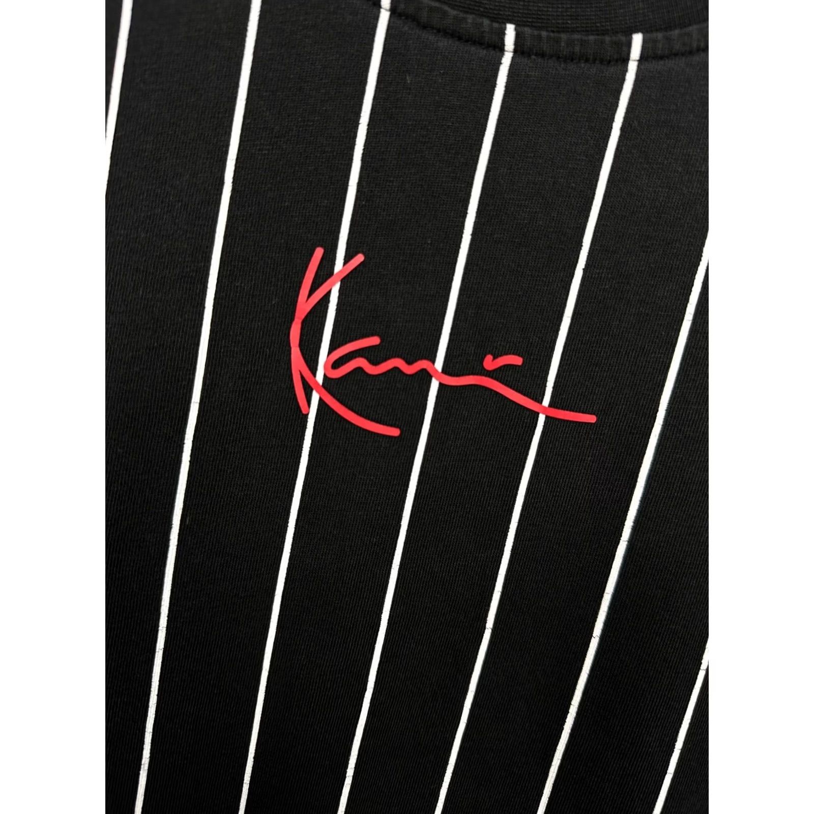 Karl Kani Karl Kani Mens Crew Neck Center Logo Striped T-Shirt S Black Cotton Logo T-Shirt Mens Size US S / EU 44-46 / 1 - 3 Thumbnail