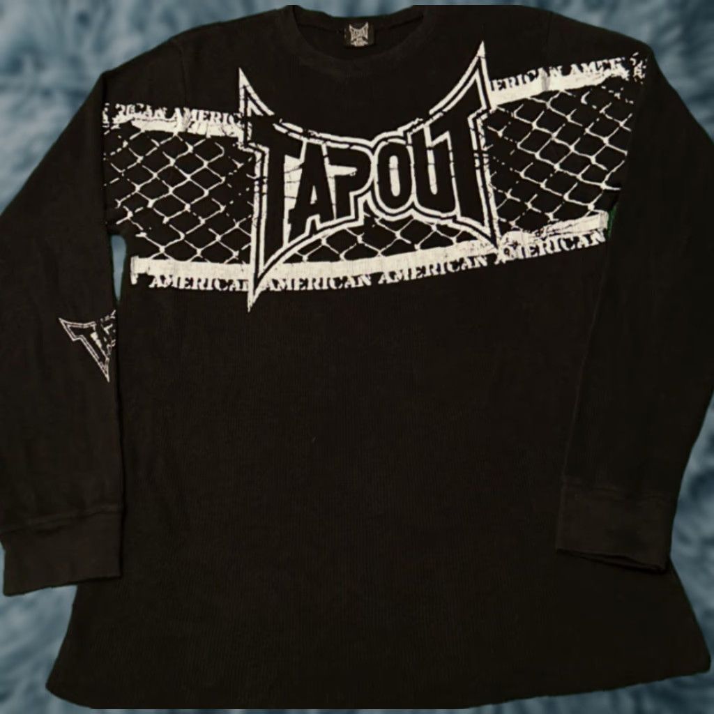 Tapout VINTAGE Tapout Longsleeve Thermal Shirt Mens 3XL Black Grunge Punk Y2K VTG Skull Hip Hop Shirt Mens Size US XXL / EU 58 / 5 - 1 Thumbnail