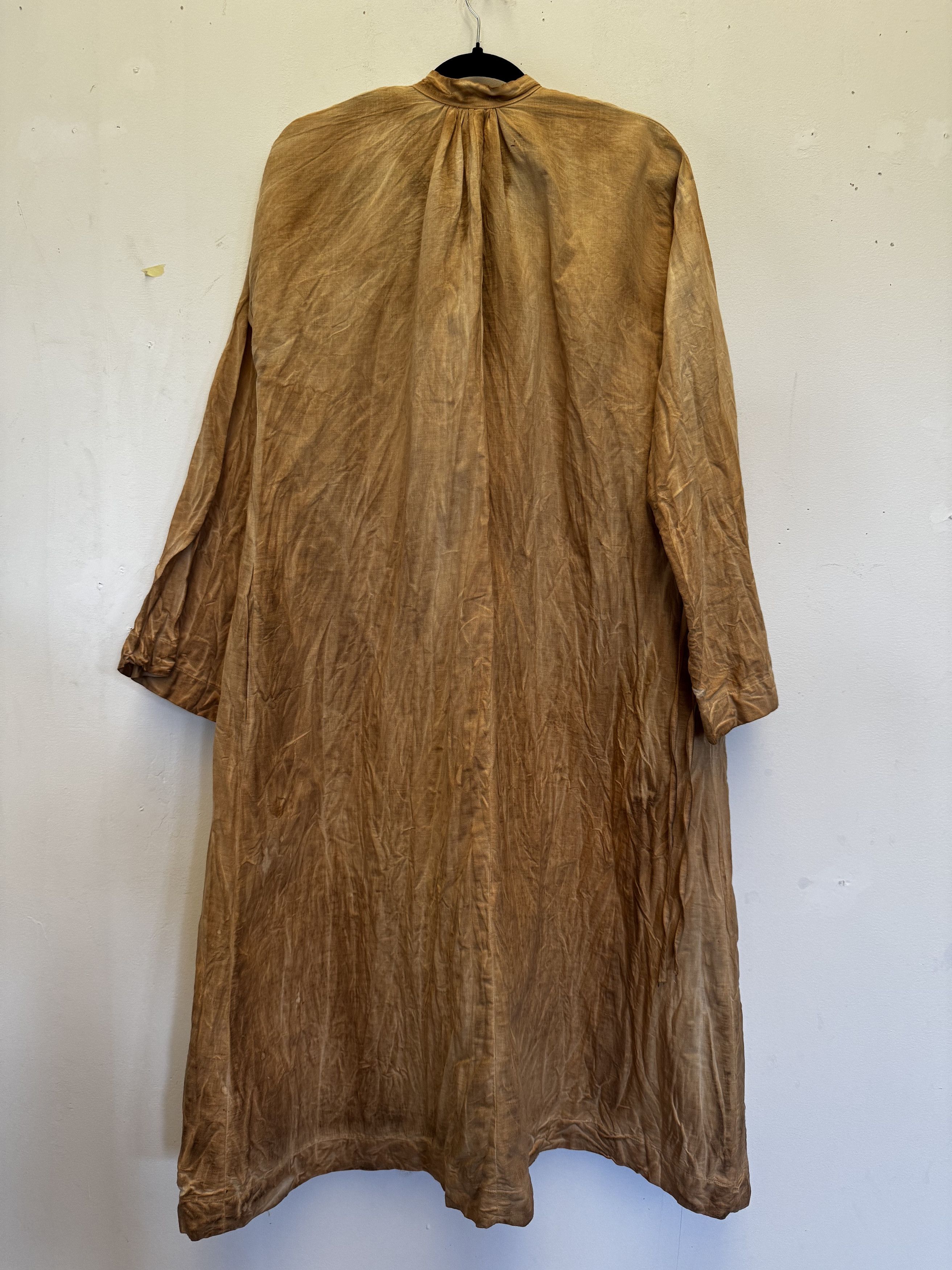 Mavranyma Loose linen dress dyed with coffee Size M / US 6-8 / IT 42-44 - 2 Thumbnail