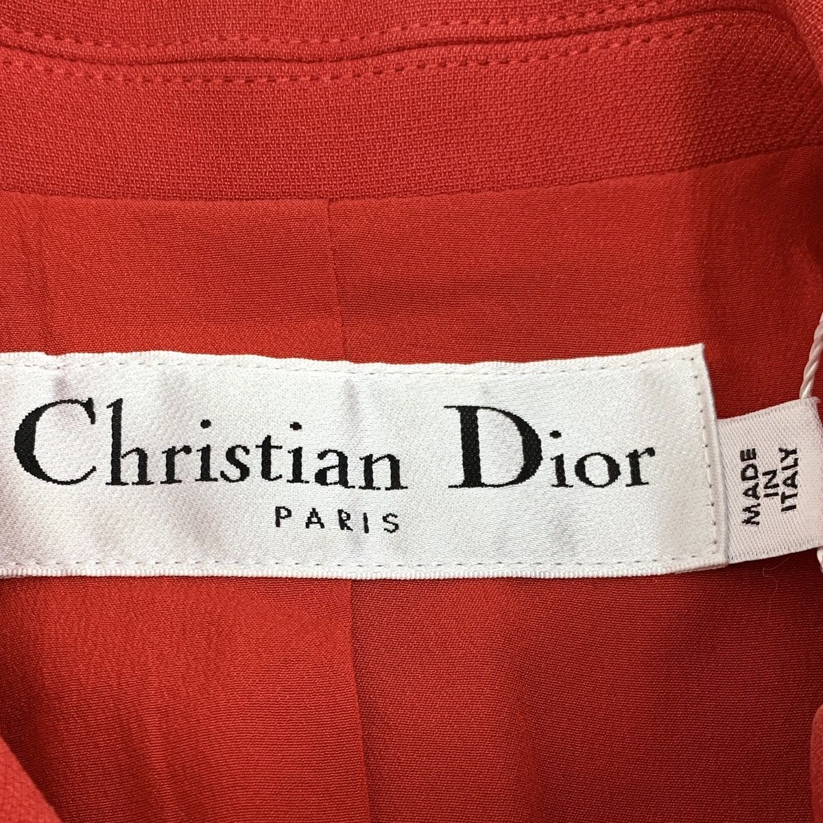 Dior Dior Red Wool Lapel Double Breasted Sleeveless Dress Size S / US 4 / IT 40 - 5 Thumbnail