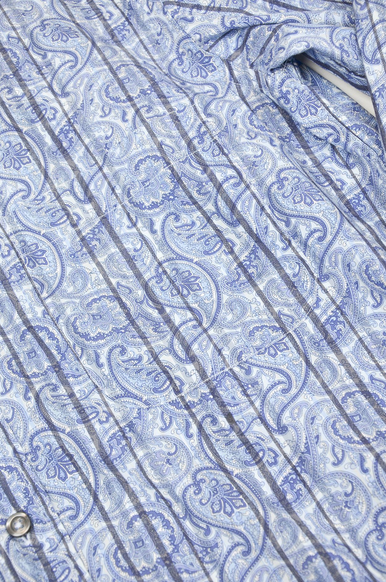 Canali Canali Italian Sportswear Blue Abstract Pattern Shirt S-M Size US S / EU 44-46 / 1 - 5 Thumbnail
