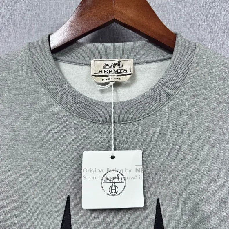 Hermes Hermes Horse Head Men's Sweatshirt - Grey Size US L / EU 52-54 / 3 - 4 Thumbnail