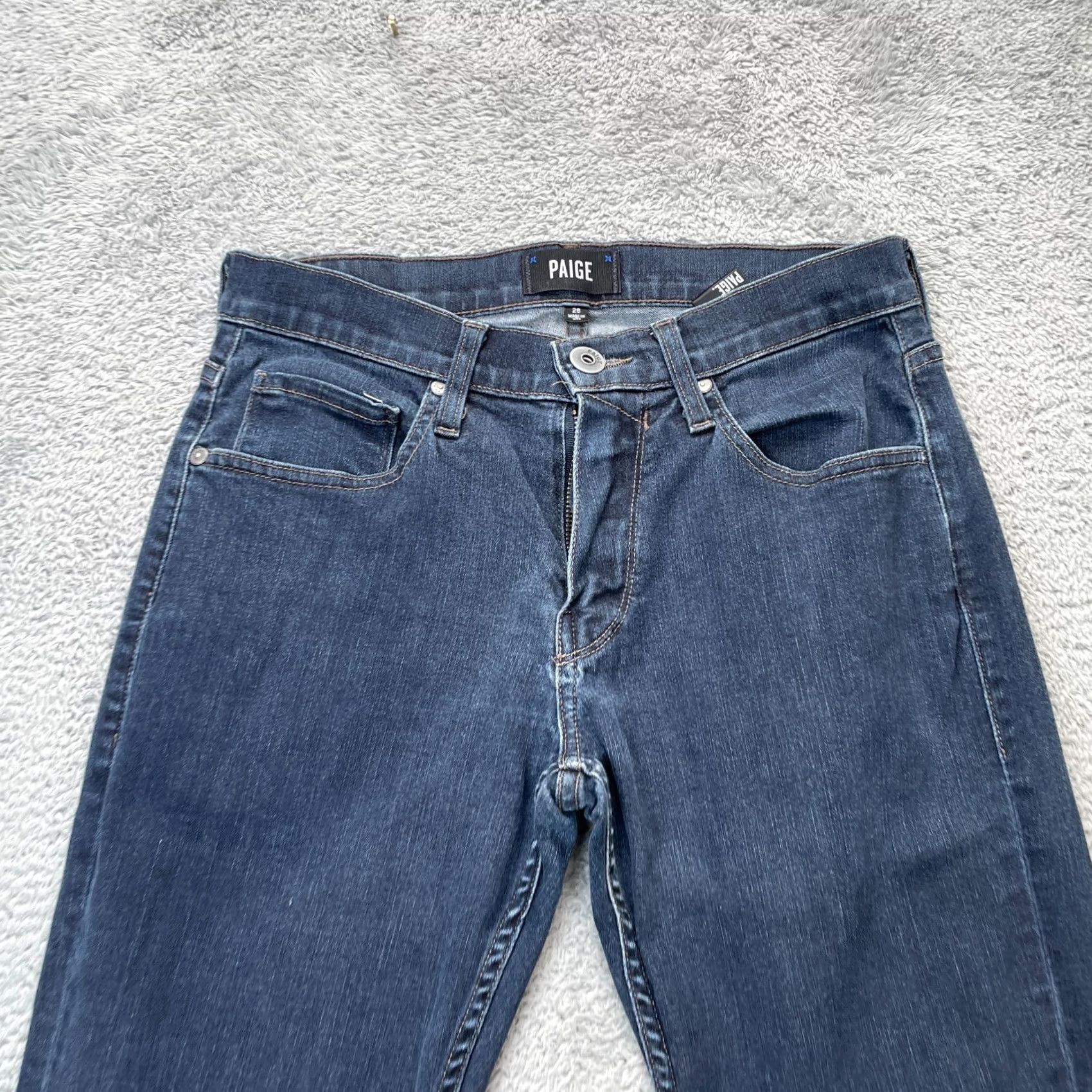 Paige Paige Jeans Womens 28 Blue Federal Slim Fit Straight Leg Denim Stretch Cotton Jeans Slim Straight 5-Pocket Size 28" / US 6 / IT 42 - 5 Thumbnail