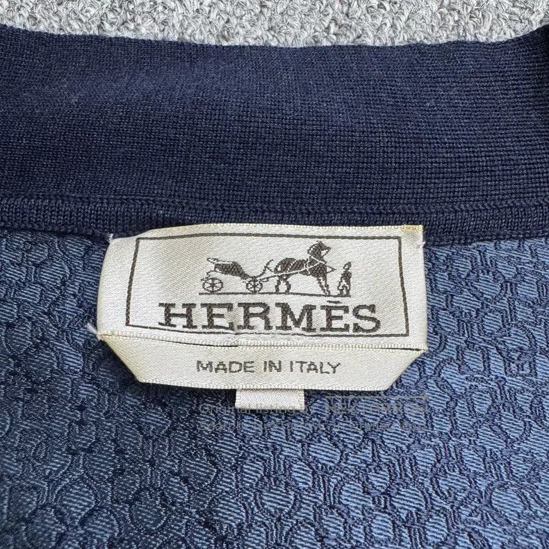 Hermes Hermes Woolen knit sweater made from silkworm silk Size US XL / EU 56 / 4 - 3 Thumbnail