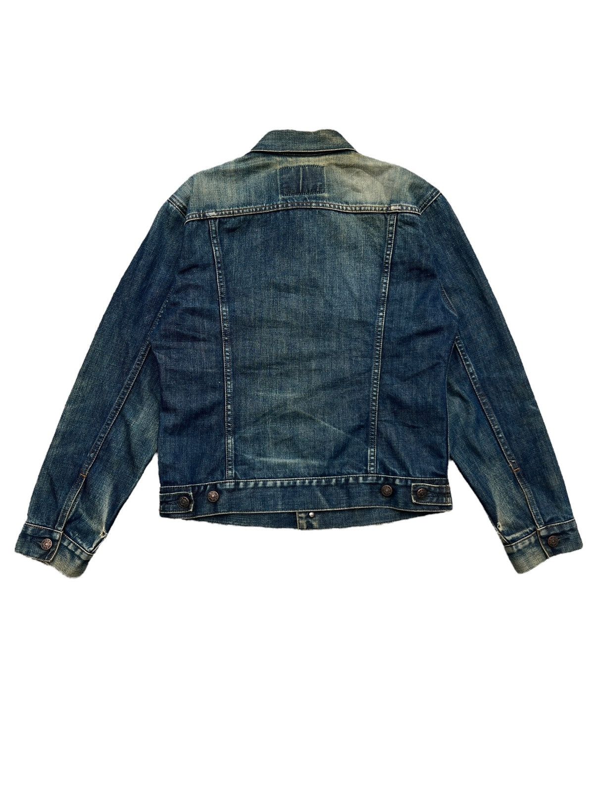Edwin Vintage Edwin Japan Mudwash Distressed Denim Jacket Size US M / EU 48-50 / 2 - 2 Thumbnail