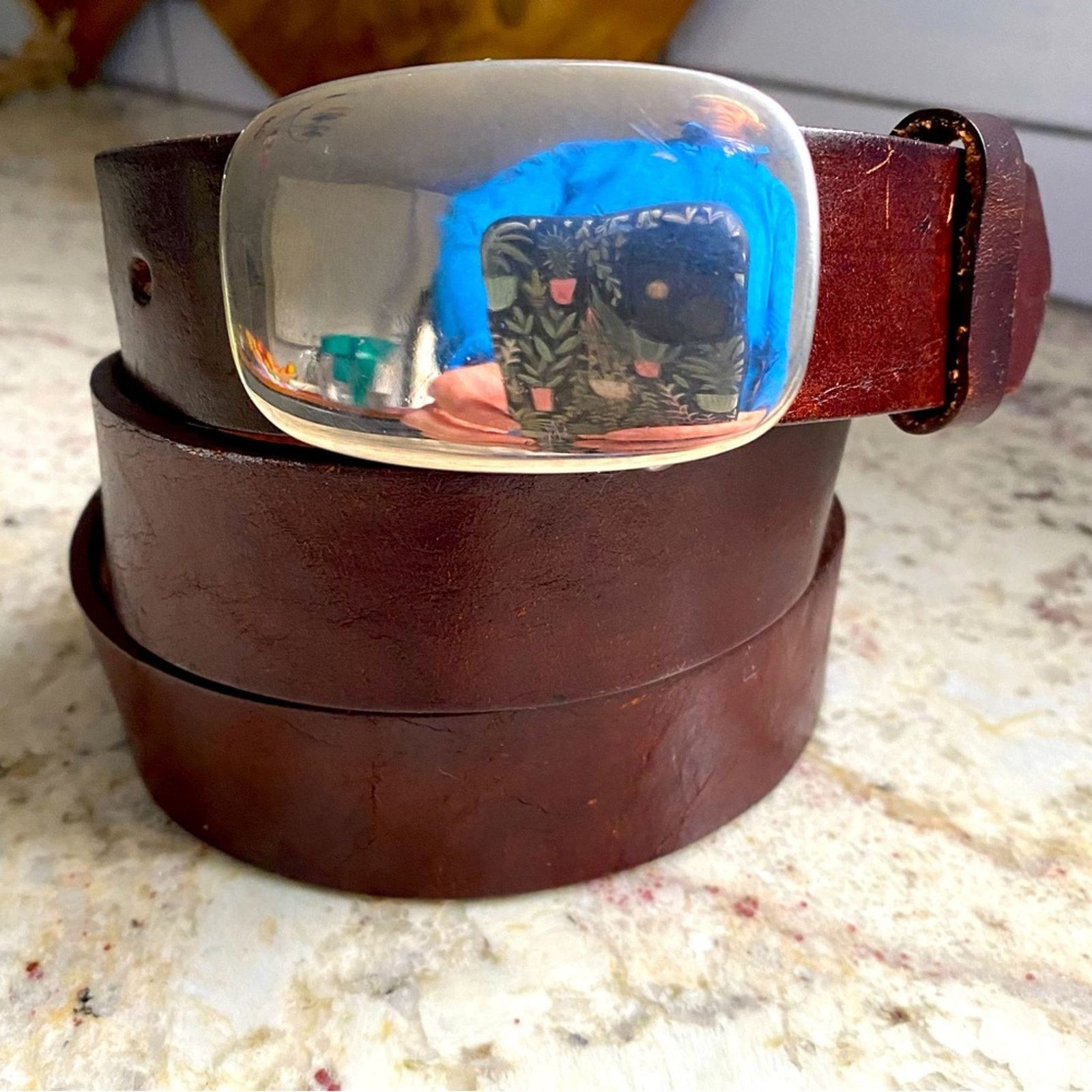 Vintage Talabarteria Los Villas Mexico Vtg Leather Belt 38”-43" Size ONE SIZE - 2 Thumbnail