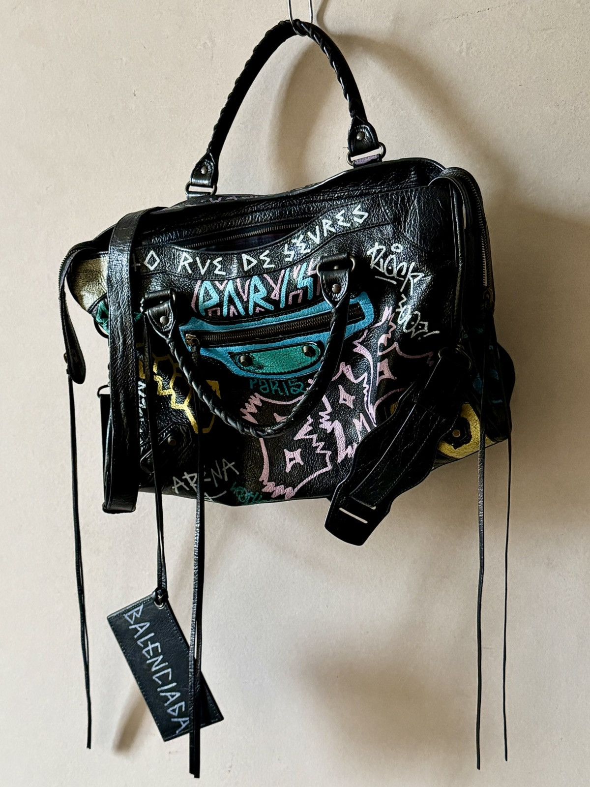 Balenciaga Balenciaga - Demna - 2017 Classic City Graffiti Lambskin Bag Size ONE SIZE - 16 Thumbnail