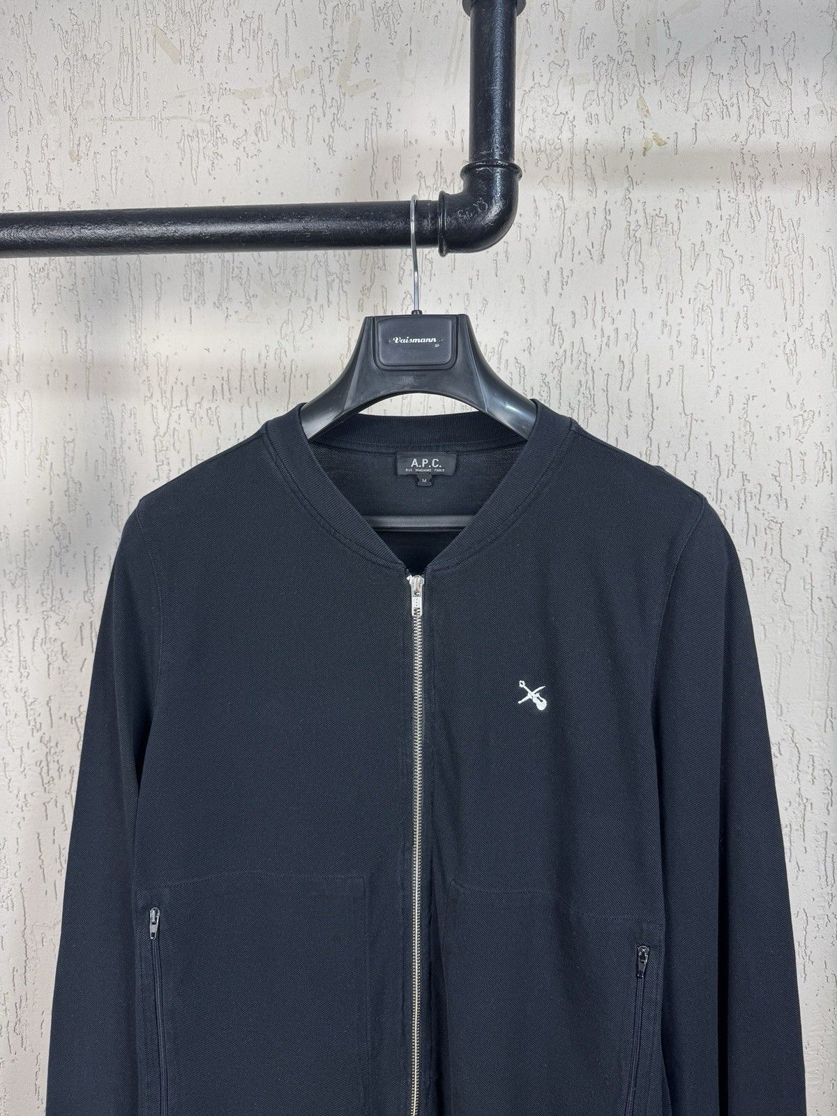 A.P.C. A.P.C. Mens Cotton Bomber Jacket Black Full Zip Jacket APC Size US M / EU 48-50 / 2 - 2 Thumbnail