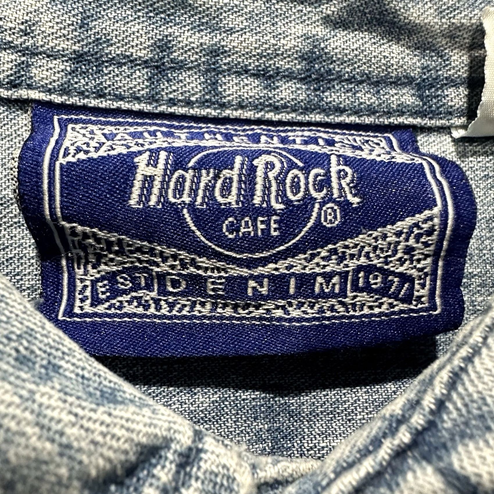 Hard Rock Cafe Vintage Hard Rock Cafe Shirt Mens XL Blue Denim Embroidered Orlando Button Up Size US XL / EU 56 / 4 - 6 Thumbnail
