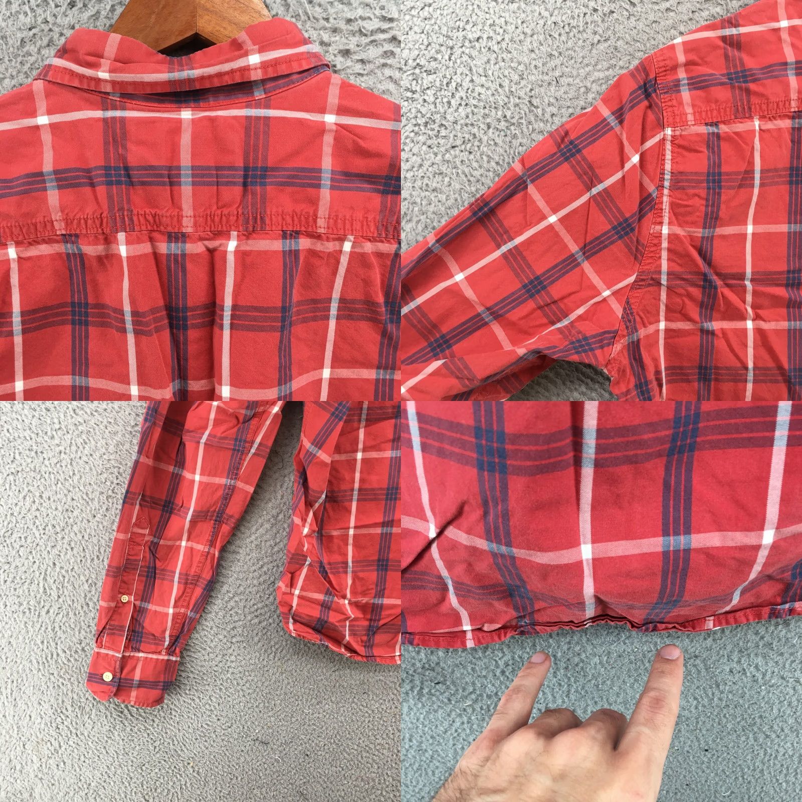 Abercrombie & Fitch Abercrombie & Fitch Button Down Shirt Mens L Multicolor Cotton Plaid Long Sleeve Size US L / EU 52-54 / 3 - 9 Thumbnail