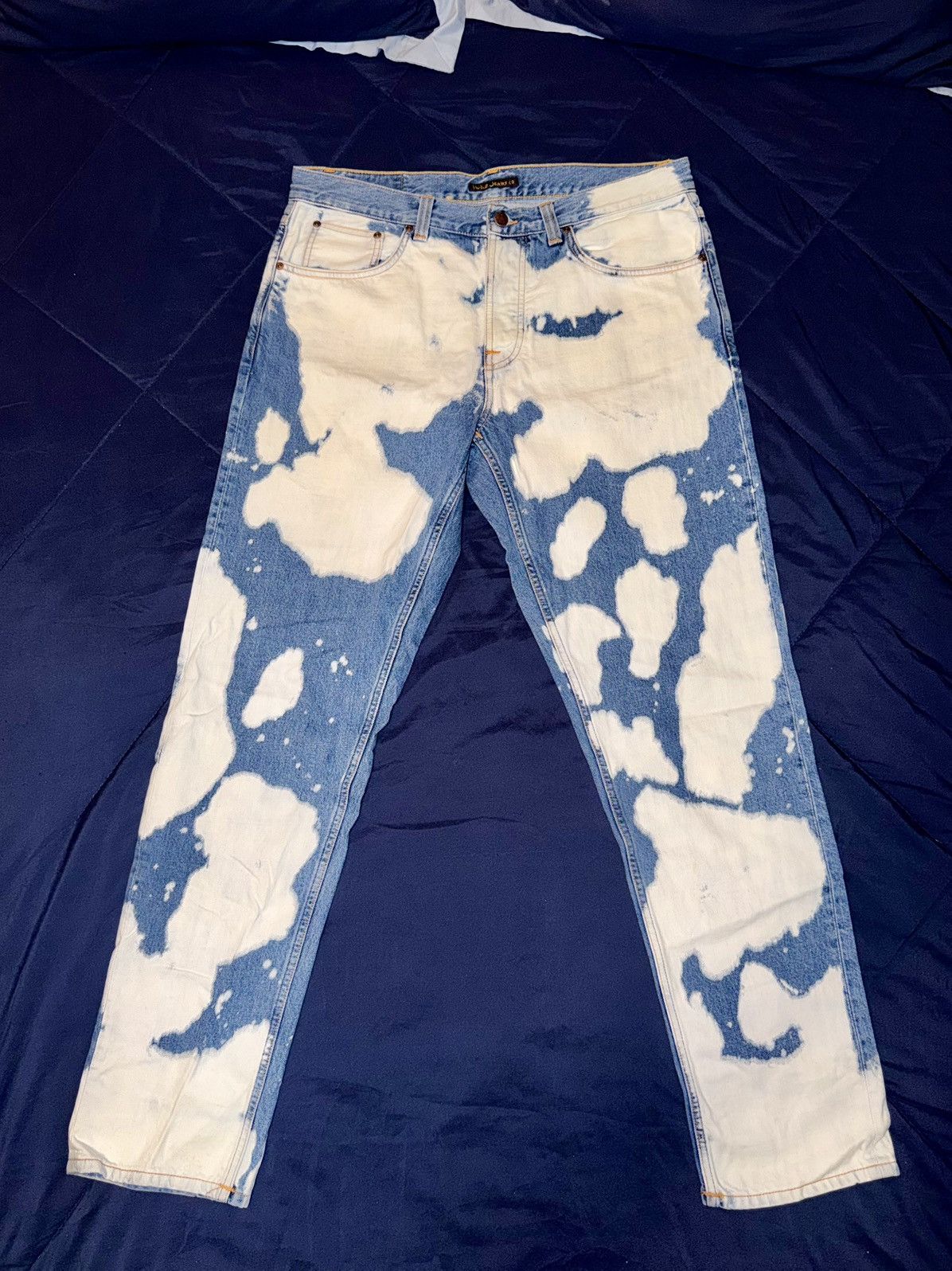 Nudie Jeans Nudie Jeans, Blue Steady Eddie II Jeans Tie Dye Size US 36 / EU 52 - 2 Thumbnail
